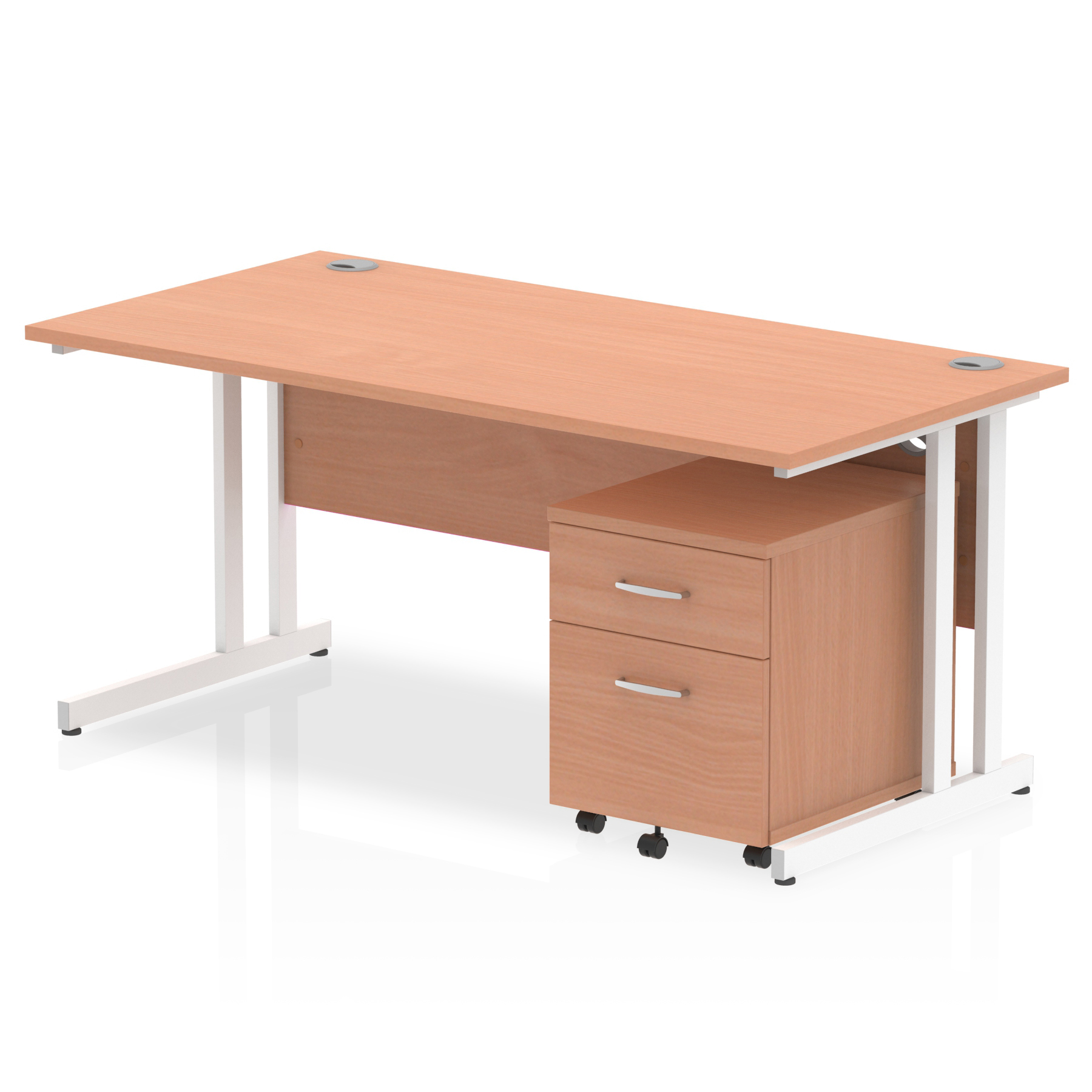 Beech / White Frame