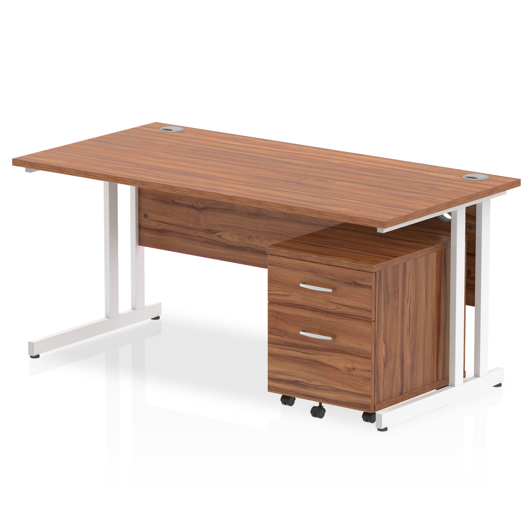 Walnut / White Frame