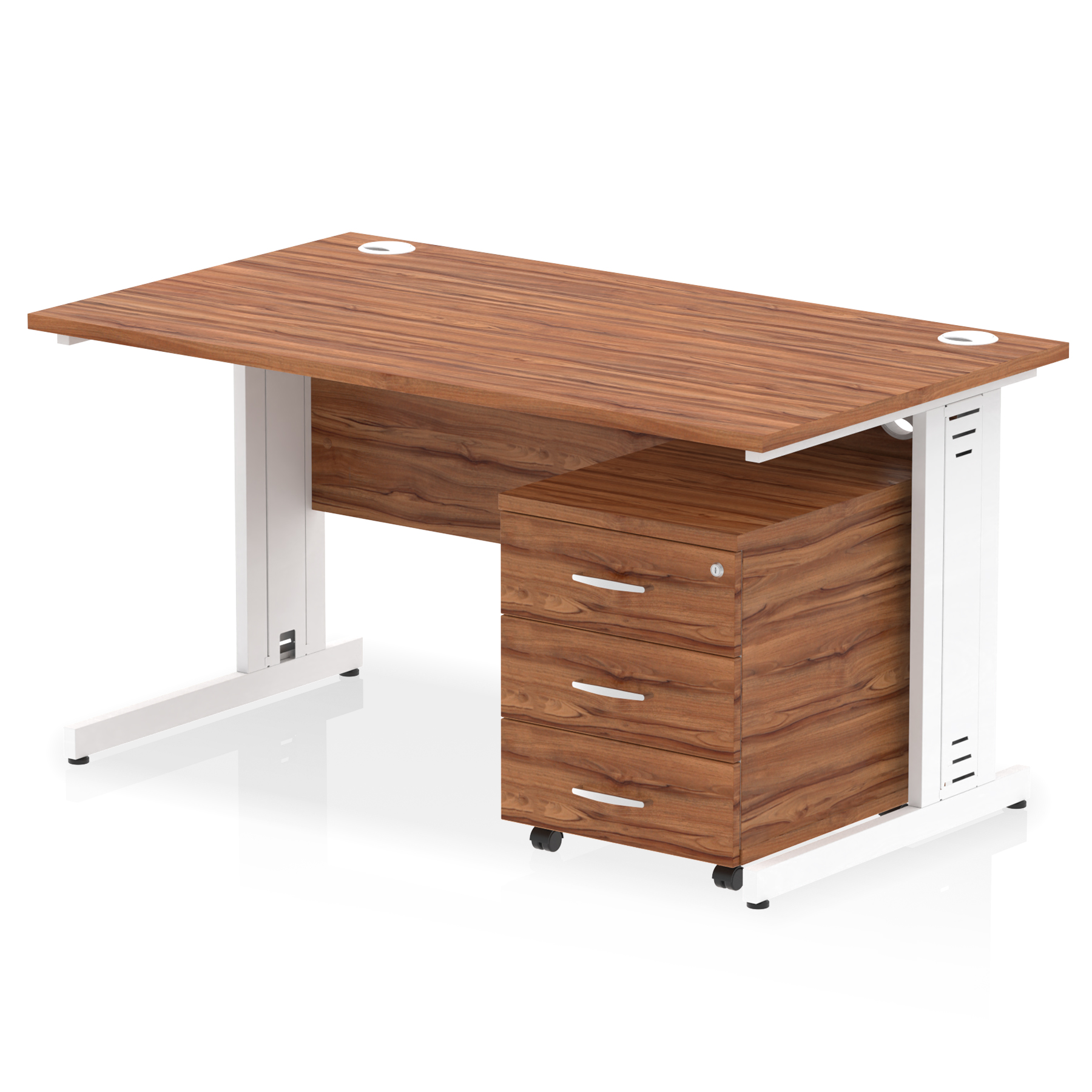 Walnut / White Frame