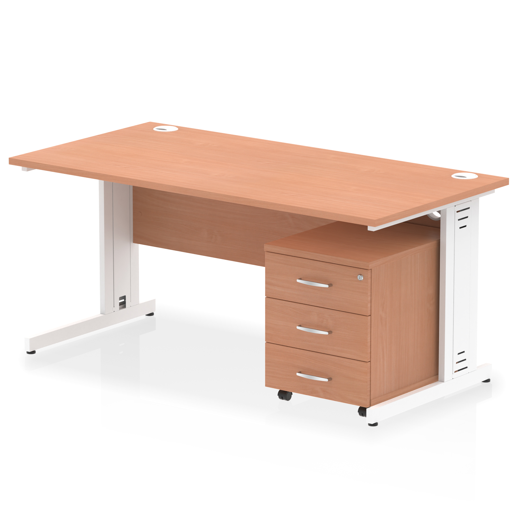 Beech / White Frame
