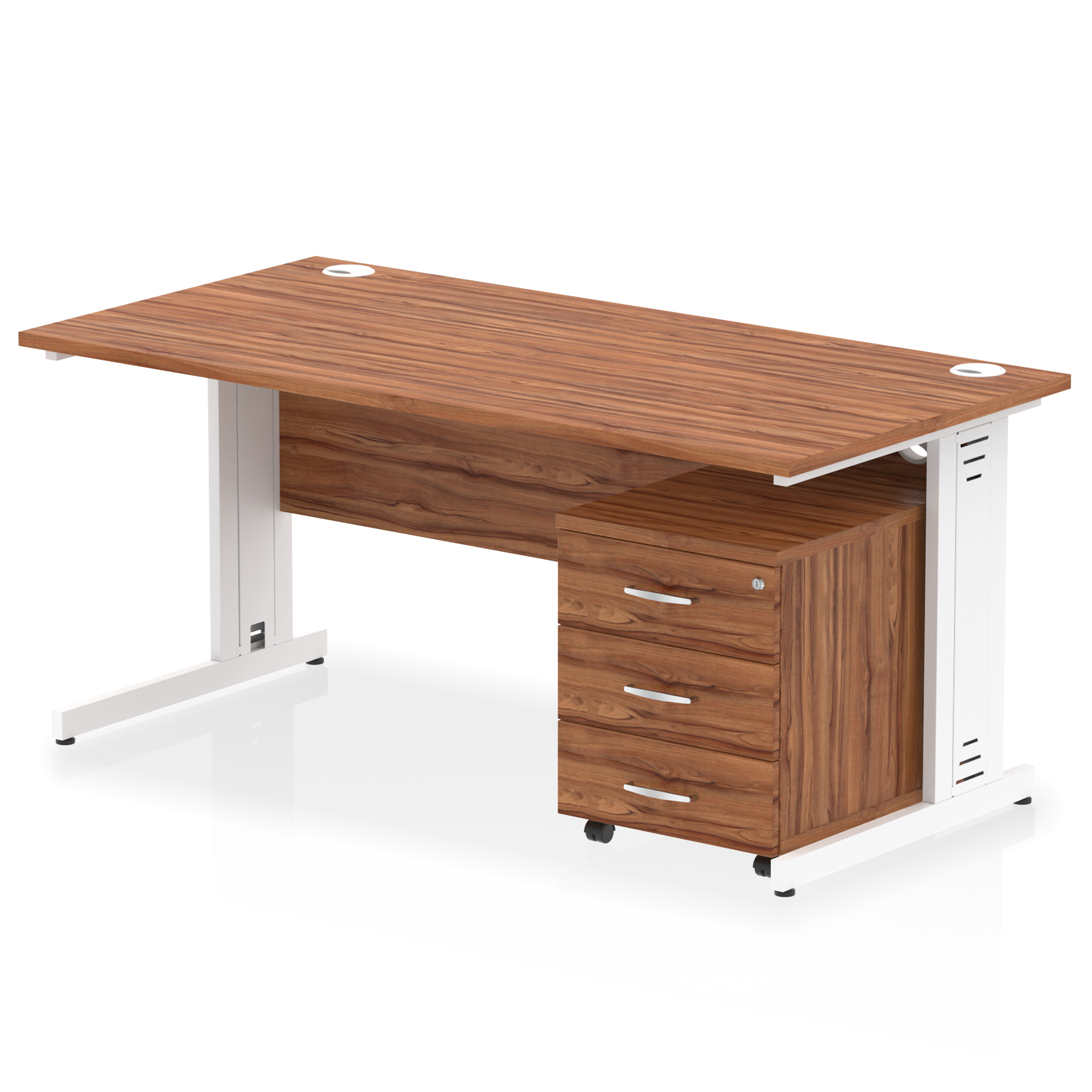 Walnut / White Frame