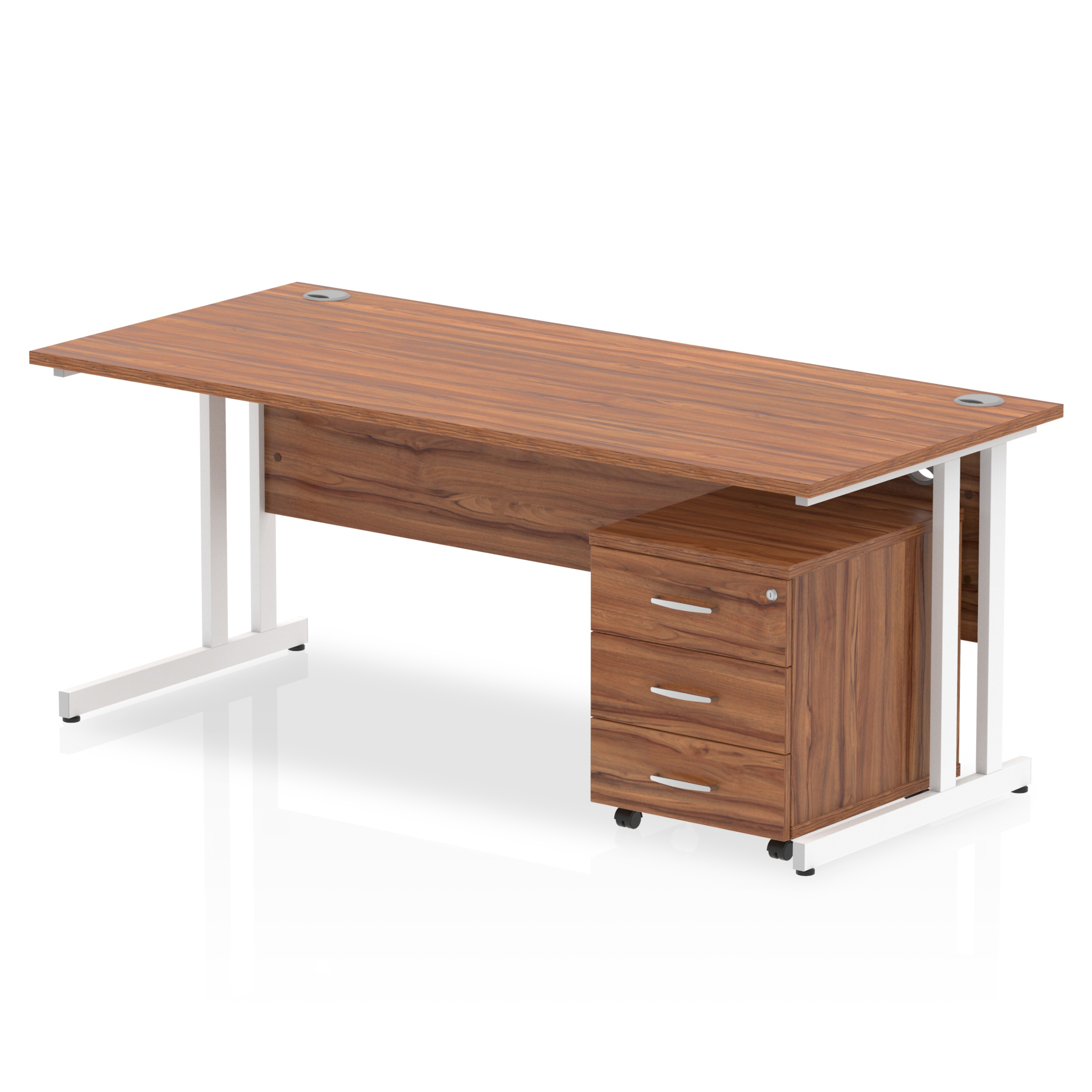 Walnut / White Frame