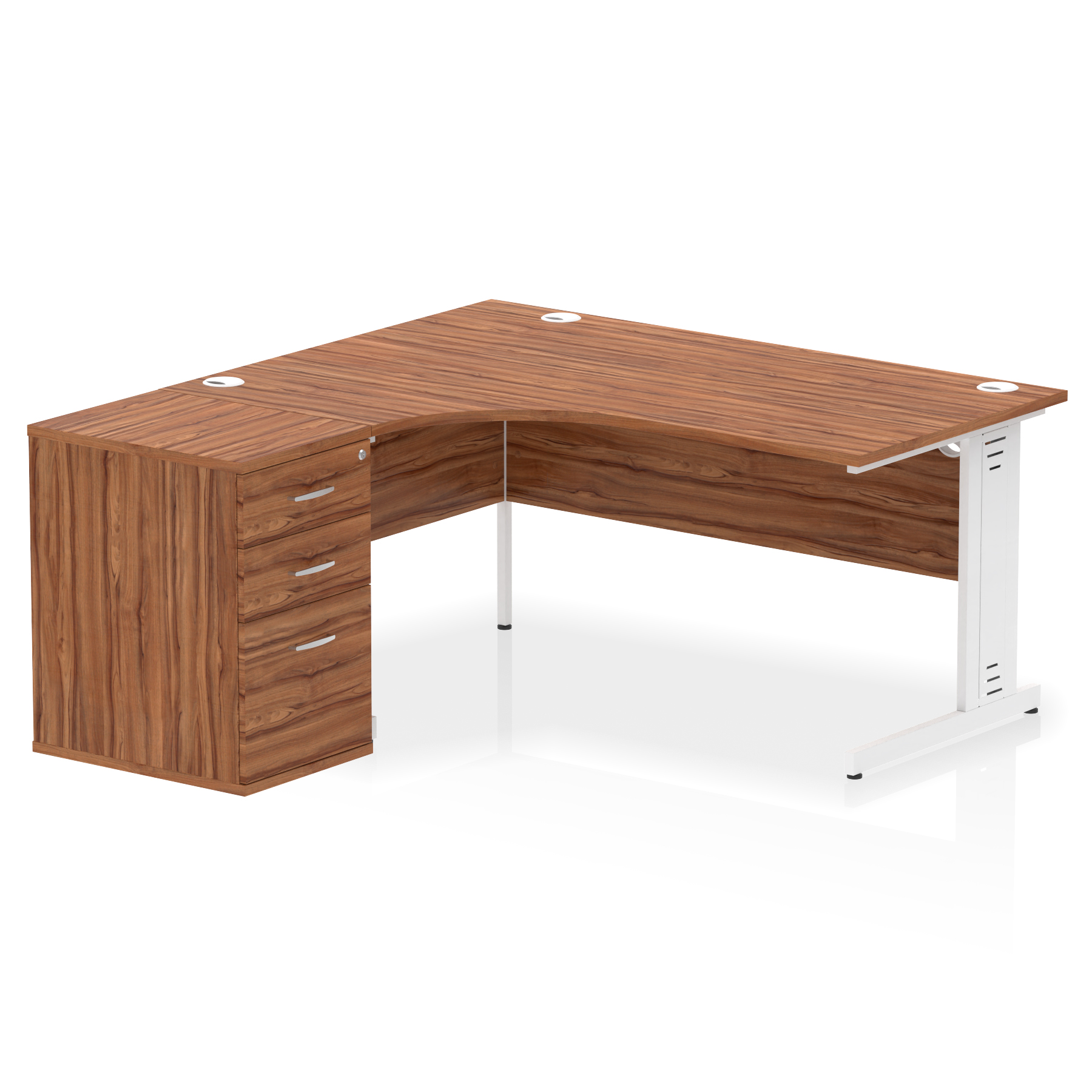 Walnut / White Frame