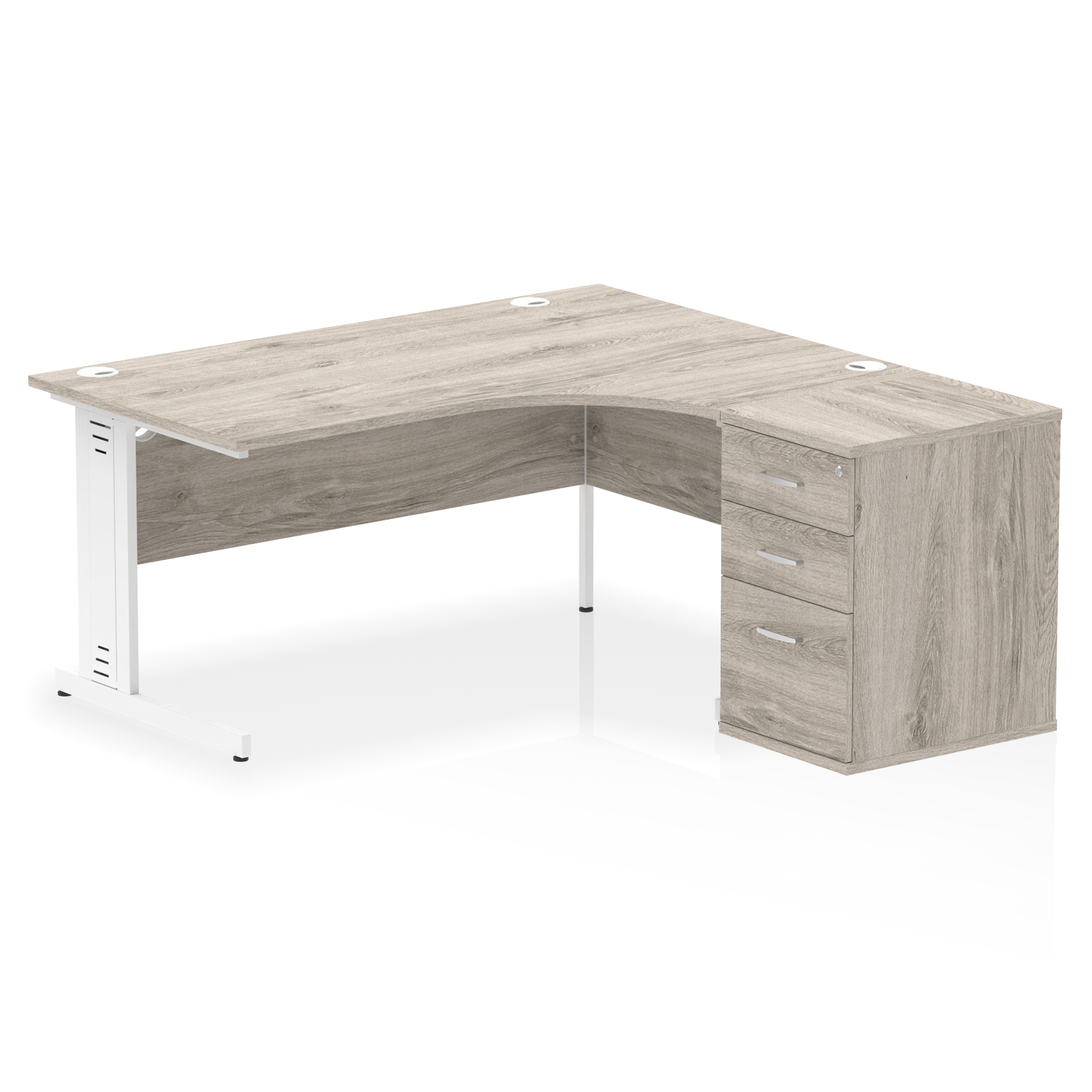 Grey Oak / White Frame