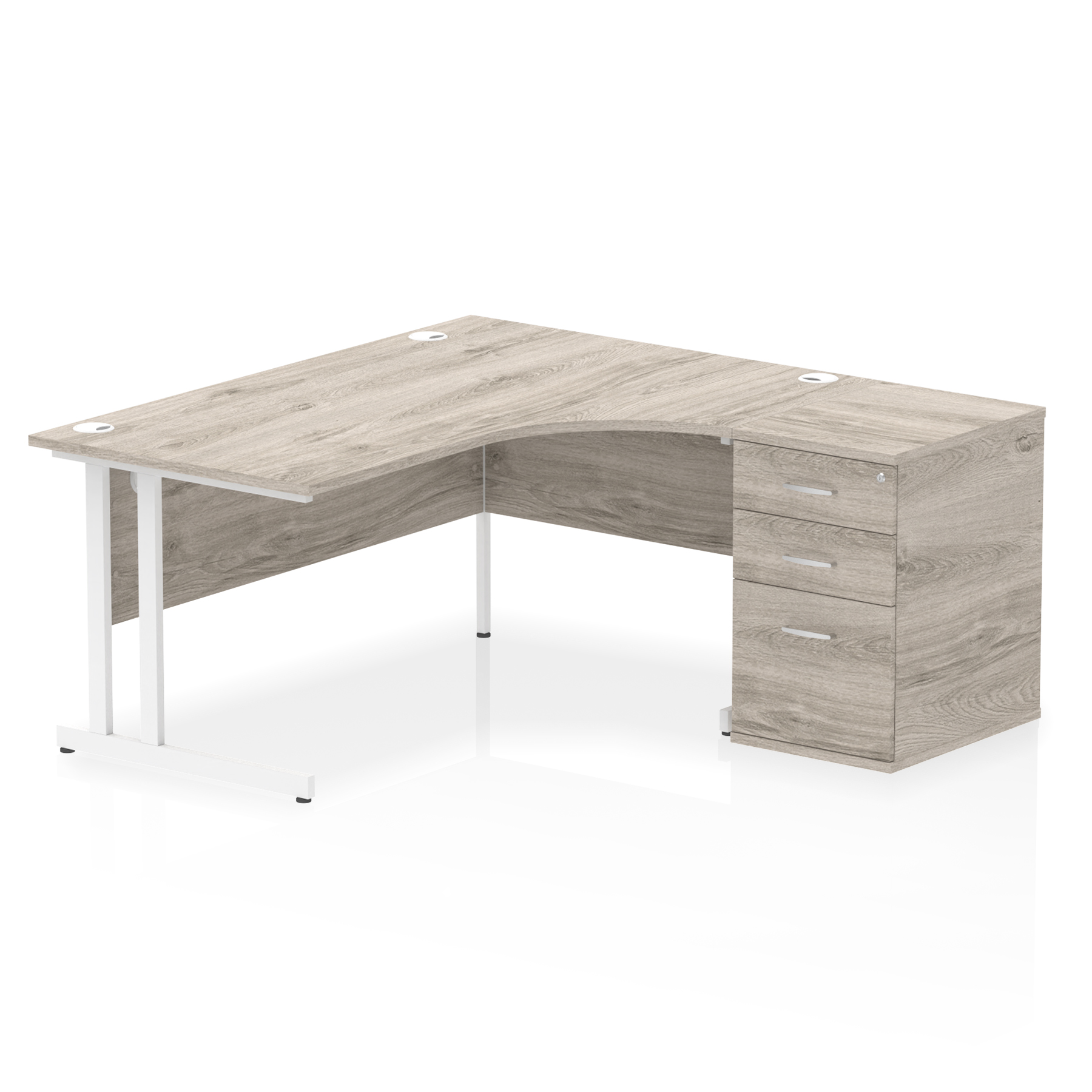 Grey Oak / White Frame