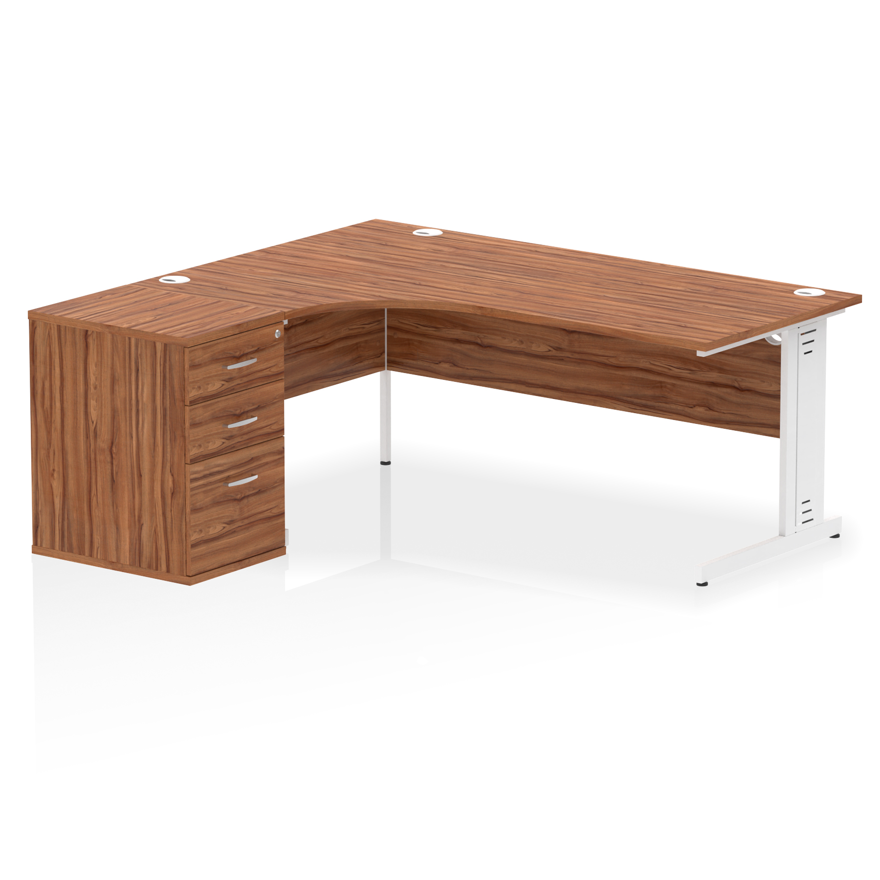 Walnut / White Frame