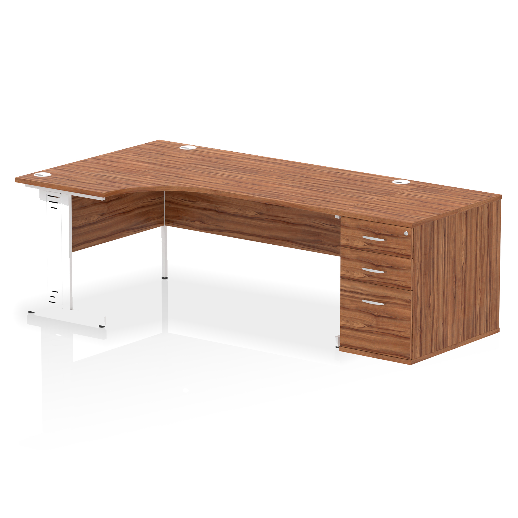 Walnut / White Frame
