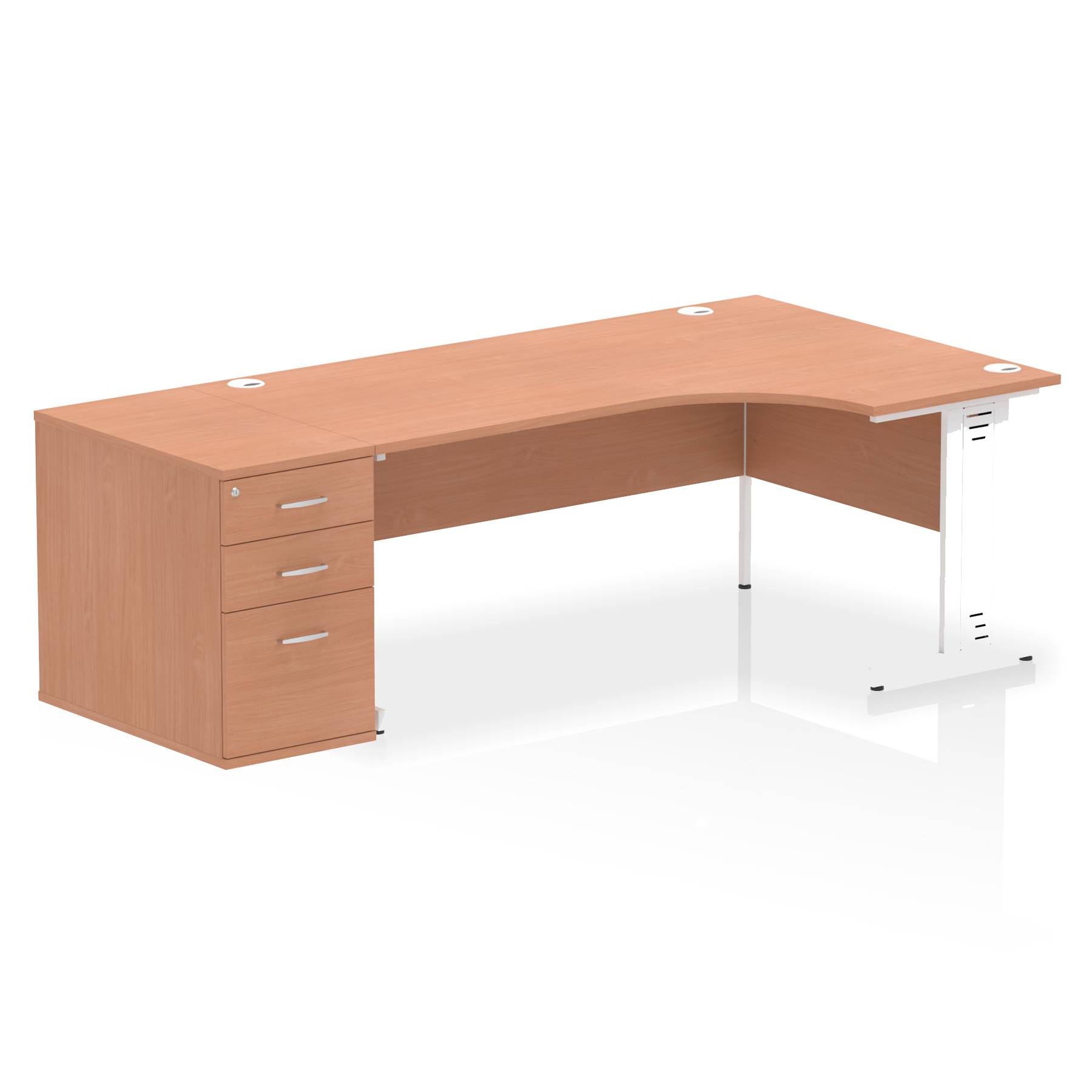 Beech / White Frame