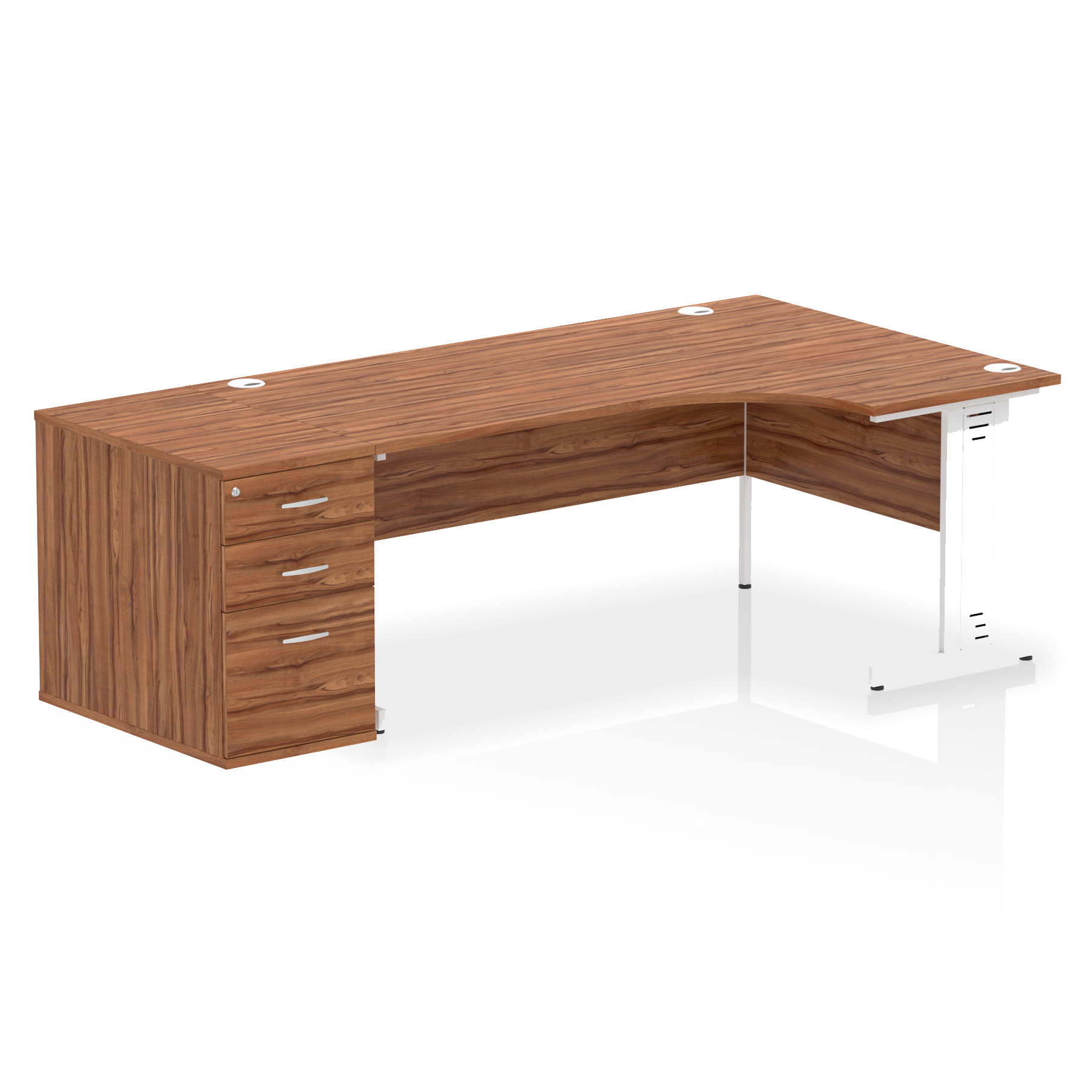 Walnut / White Frame