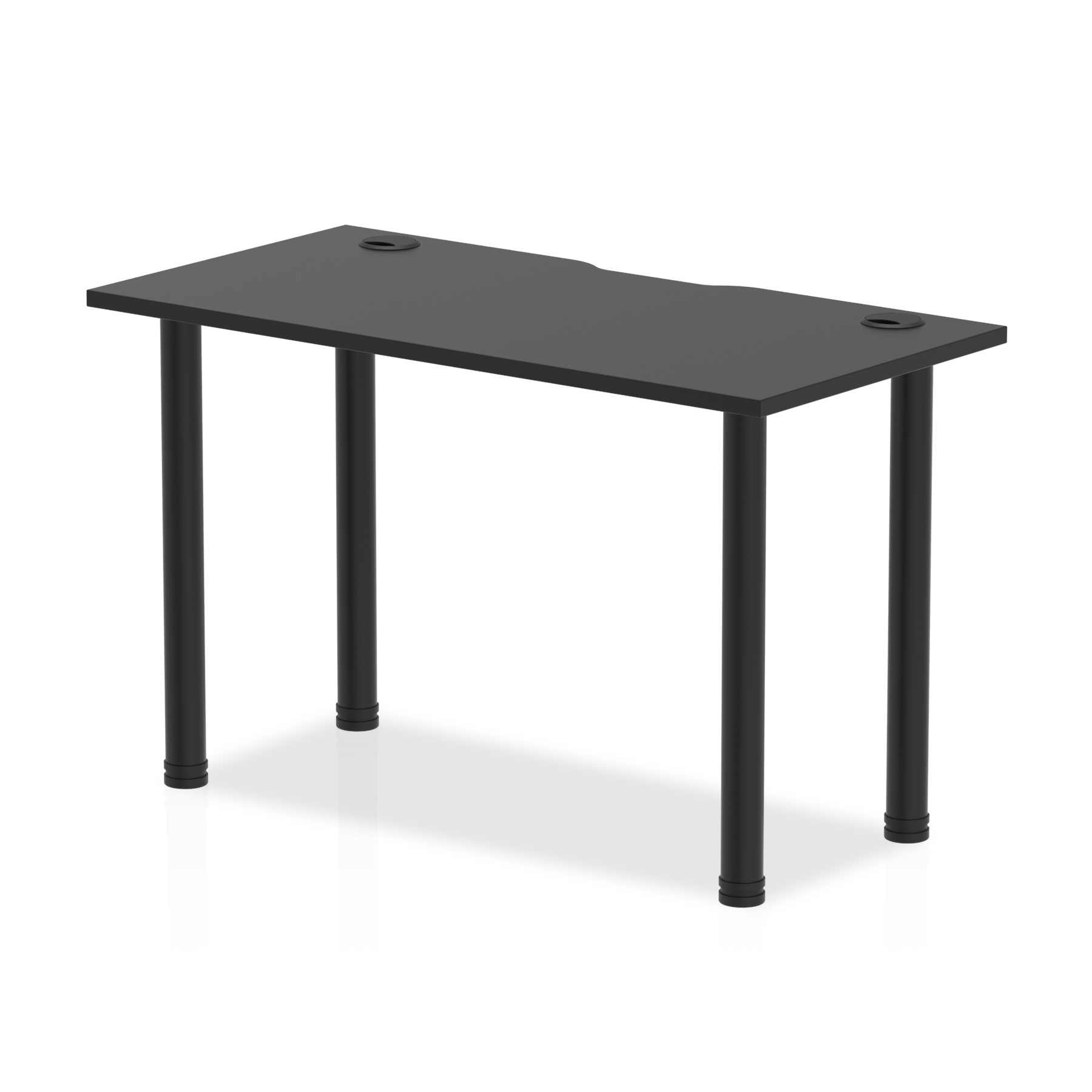 Impulse Black Series Slimline Straight Table — Black