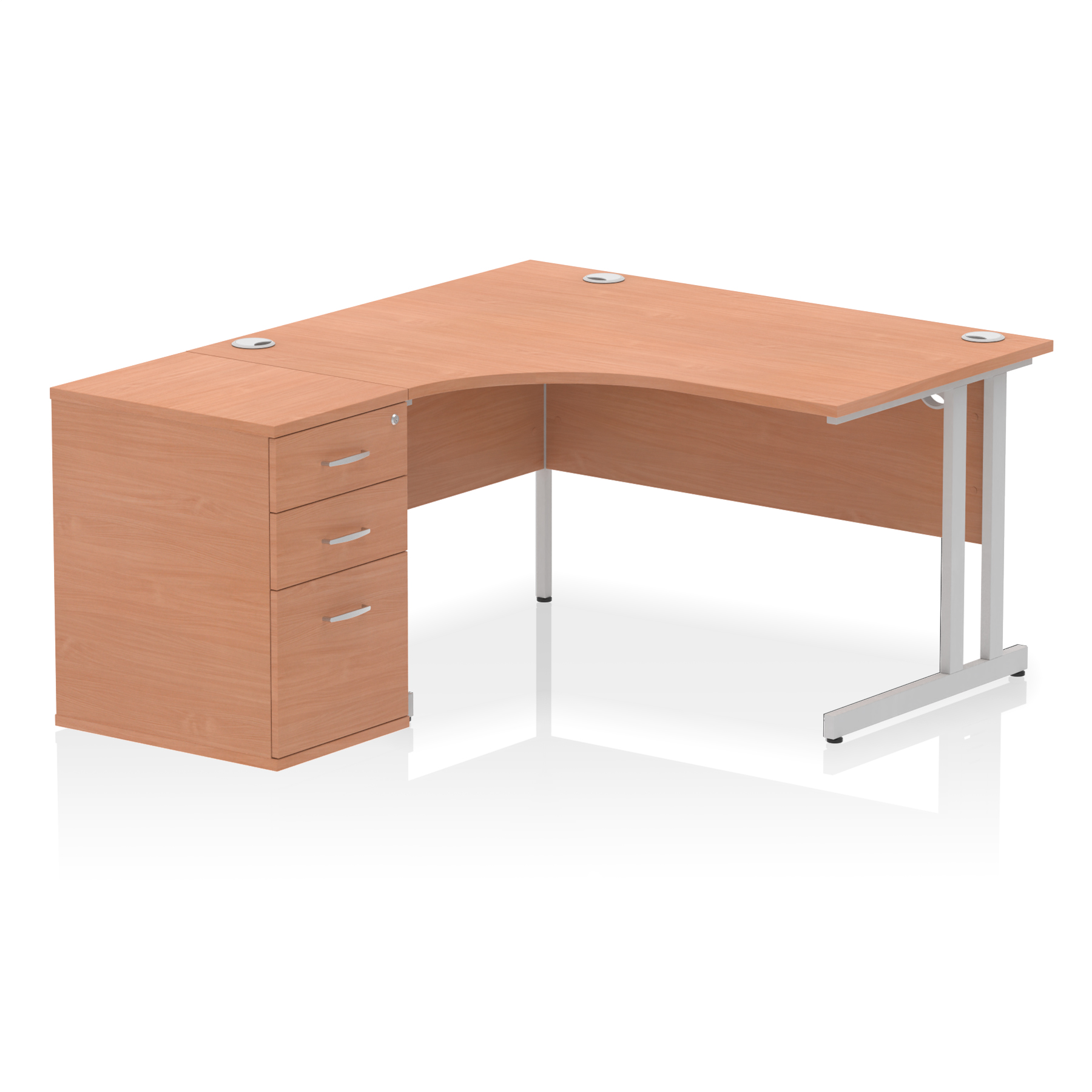 Beech / Silver Frame