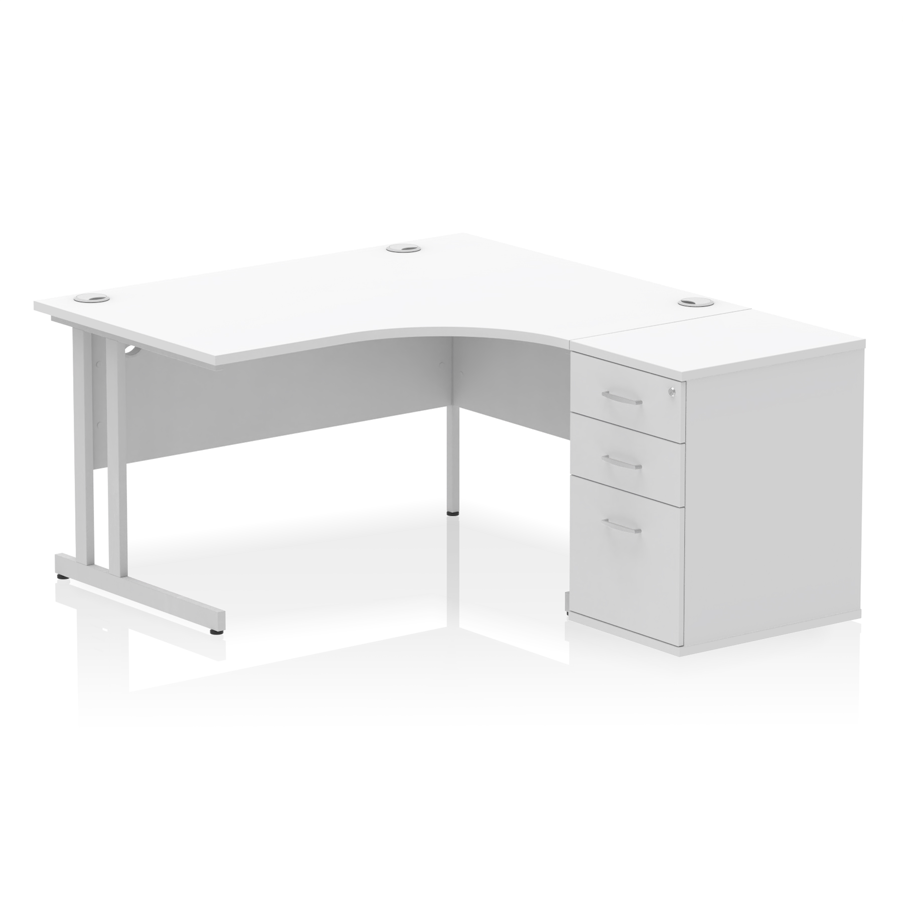 White / Silver Frame