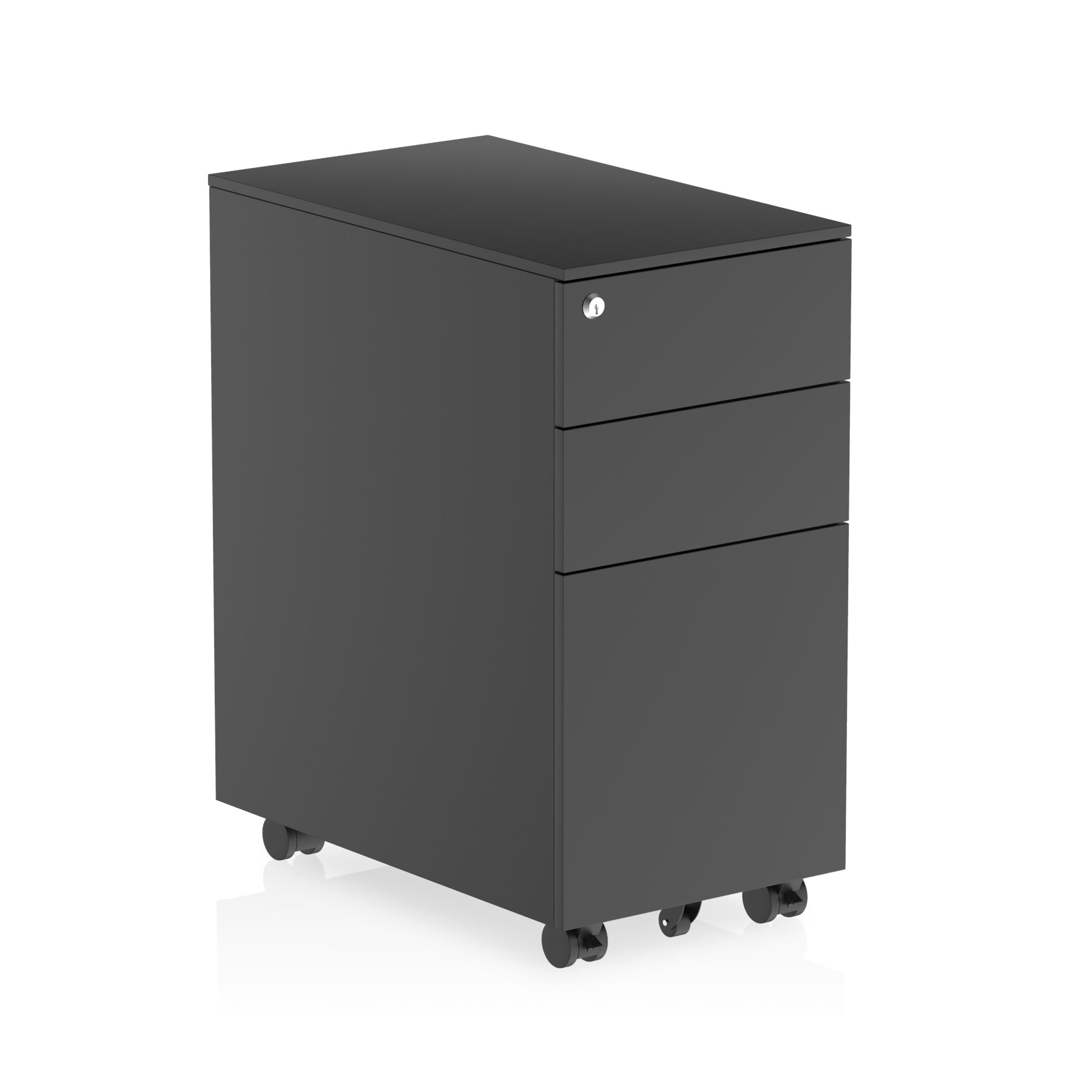 Steel Mobile Pedestal — Black