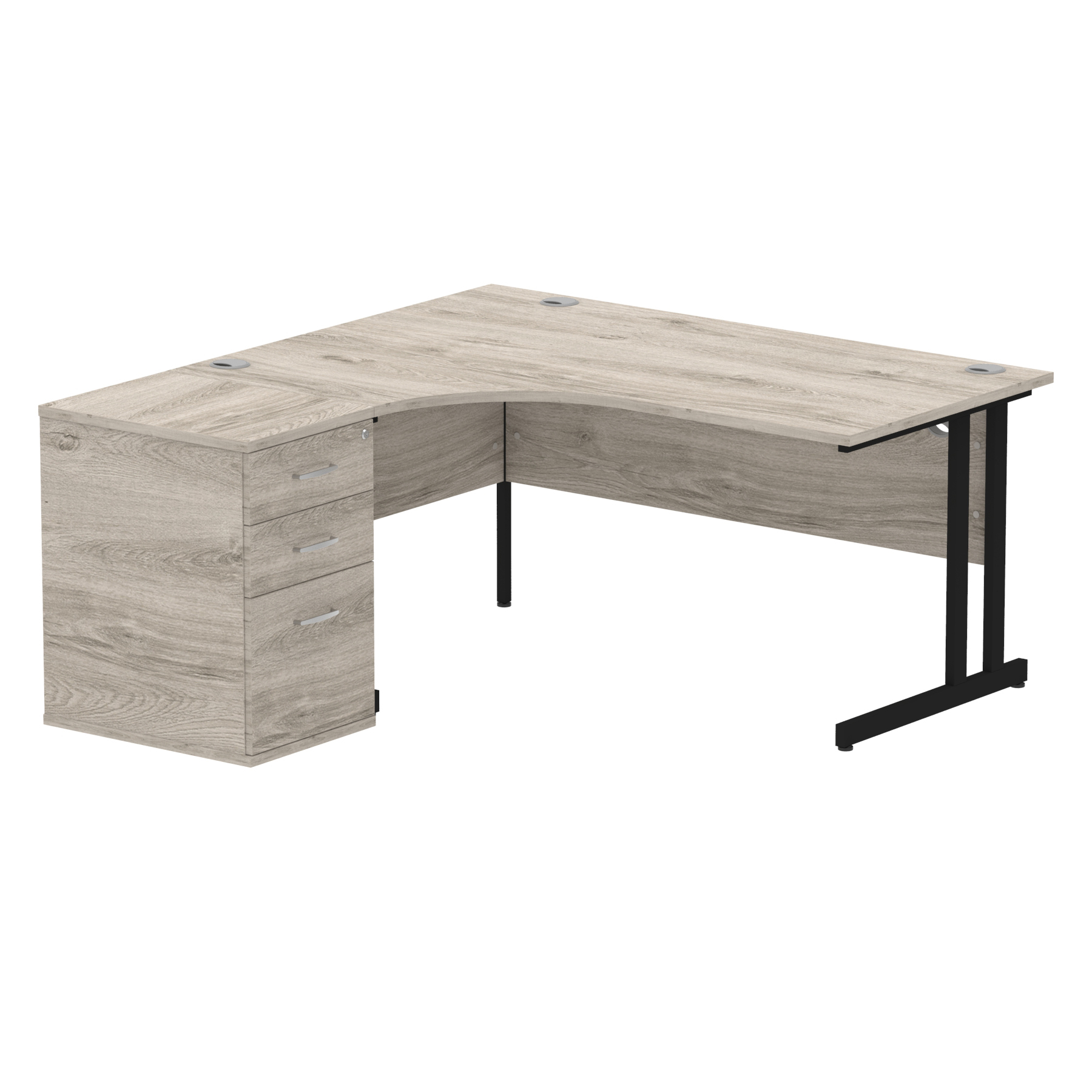 Grey Oak / Black Frame