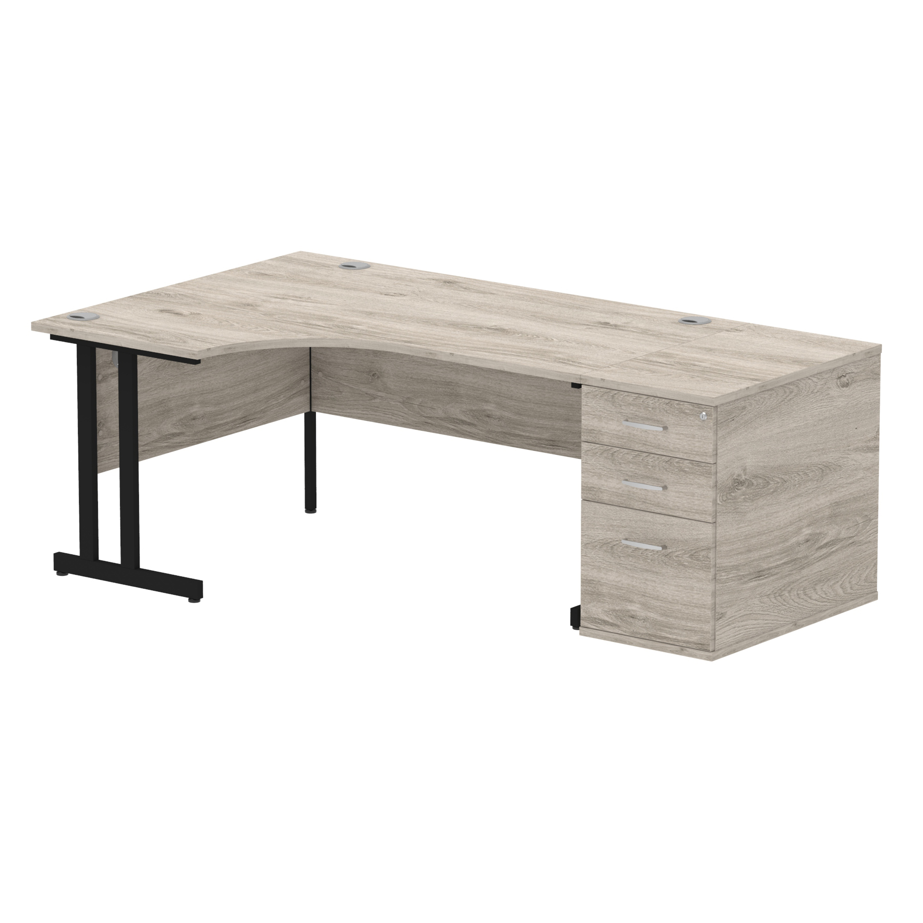 Grey Oak / Black Frame