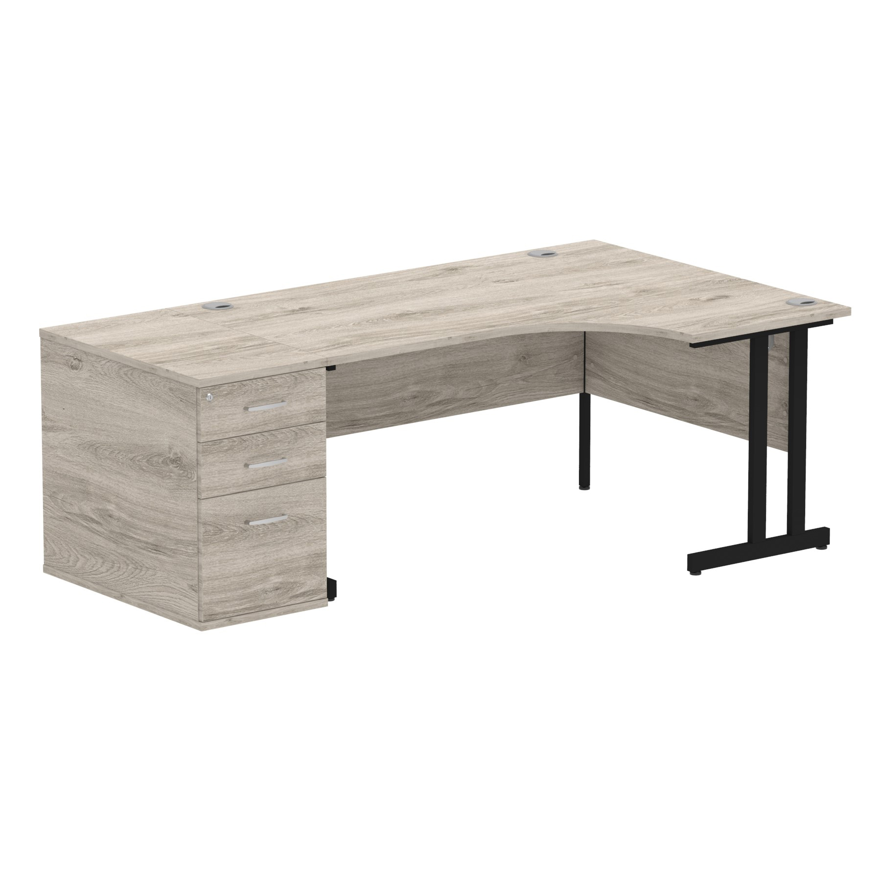 Grey Oak / Black Frame