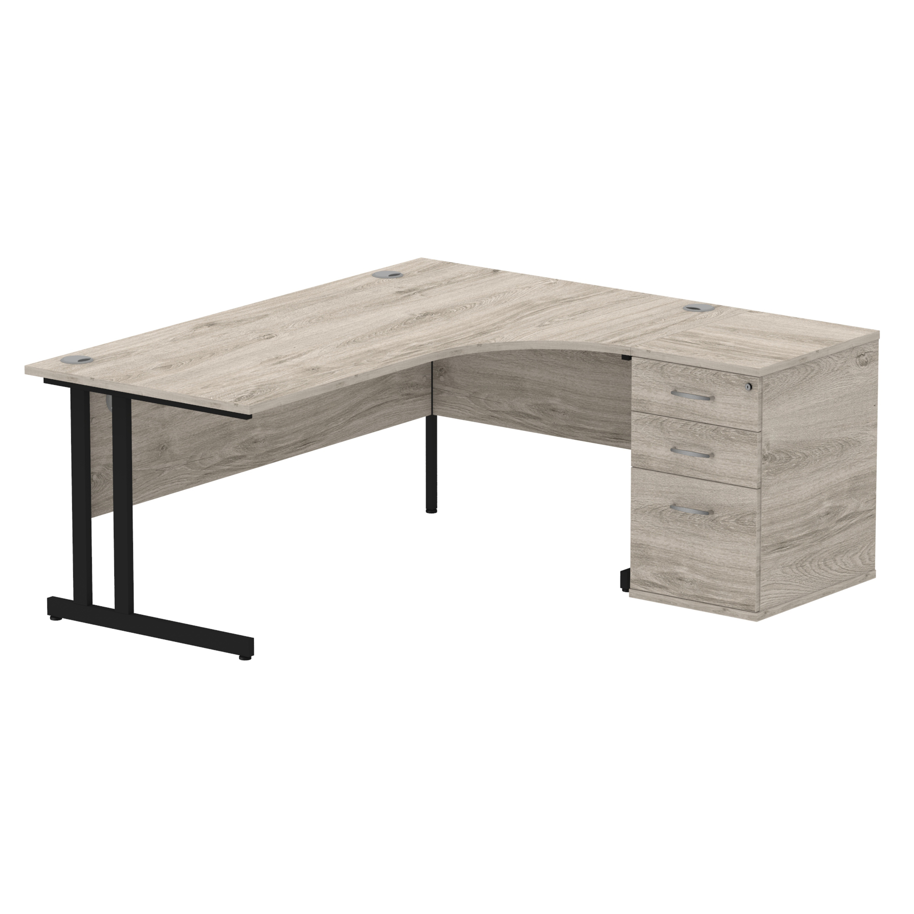 Grey Oak / Black Frame