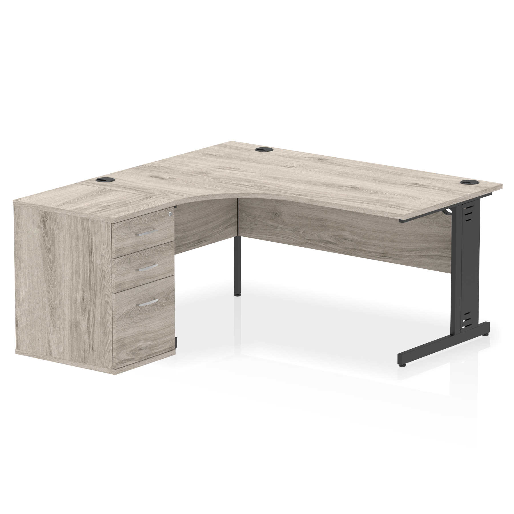 Grey Oak / Black Frame