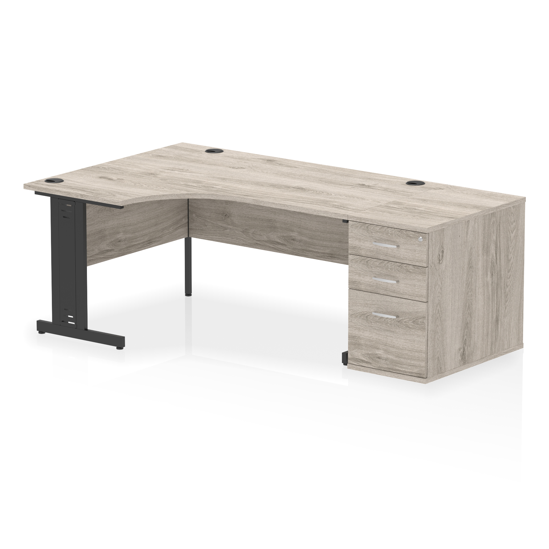 Grey Oak / Black Frame