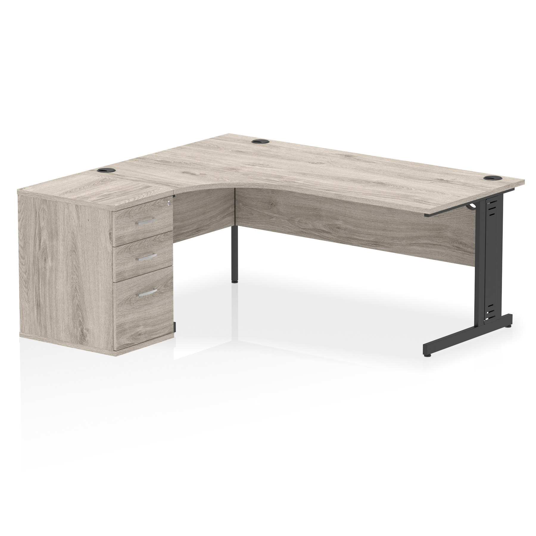 Grey Oak / Black Frame