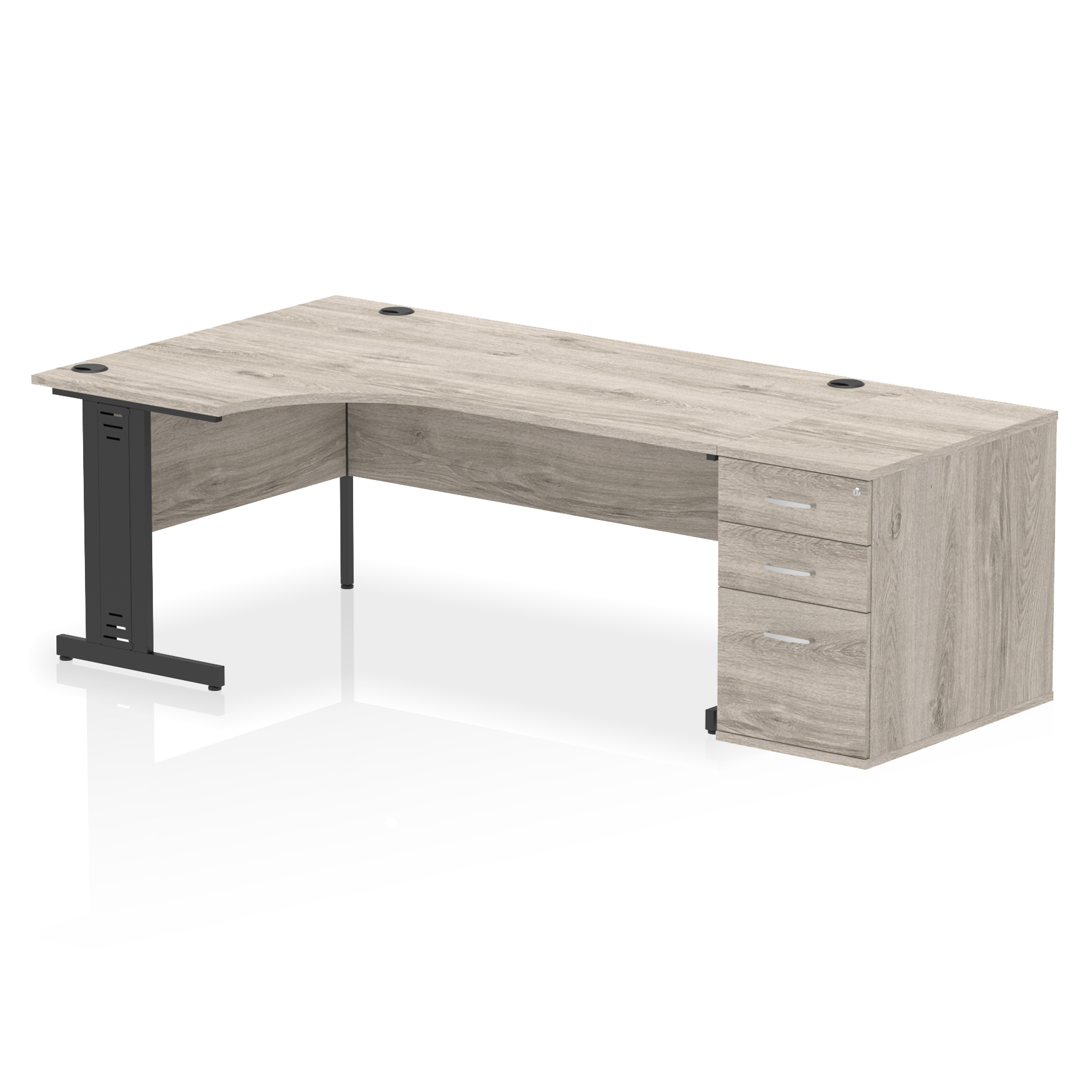 Grey Oak / Black Frame