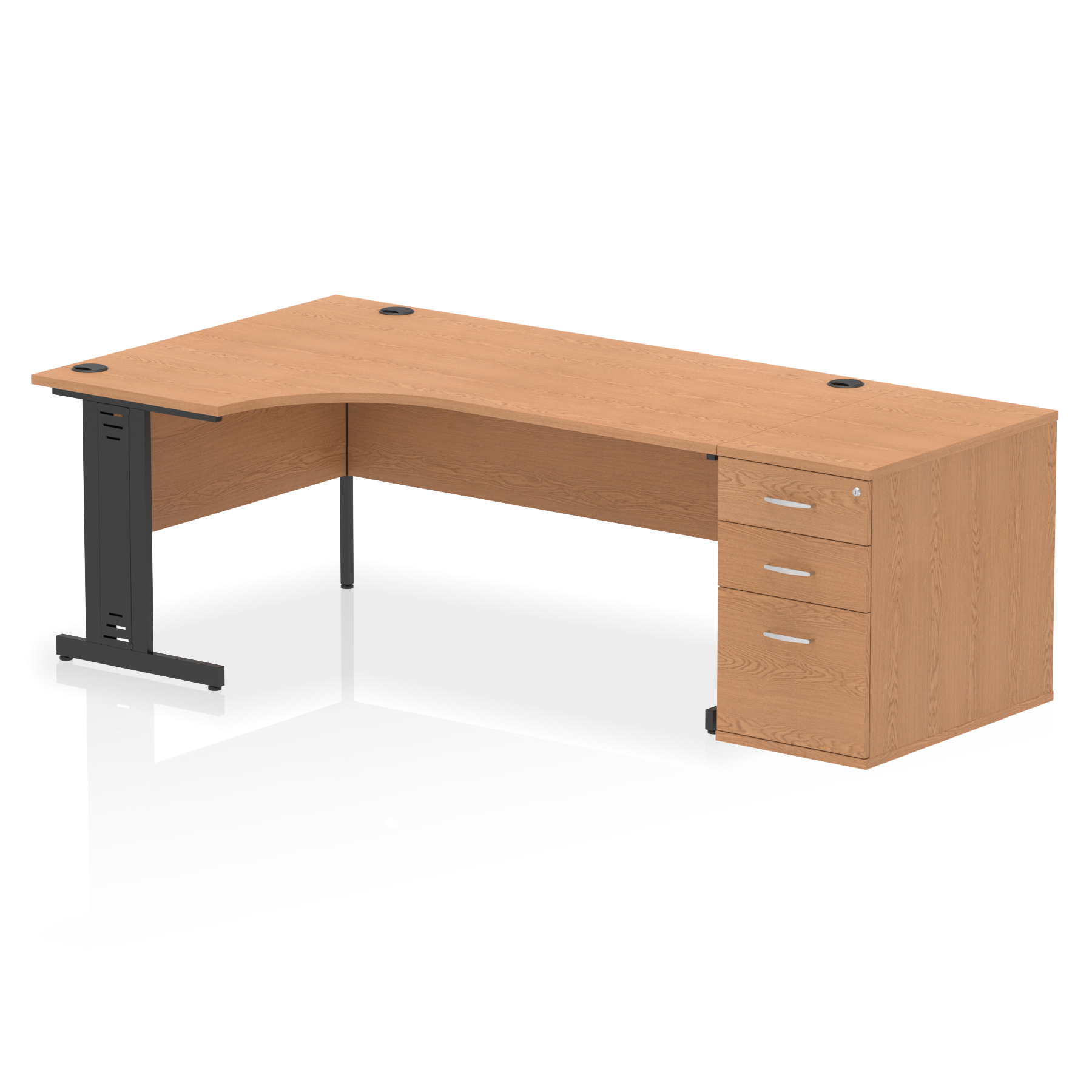 Oak / Black Frame