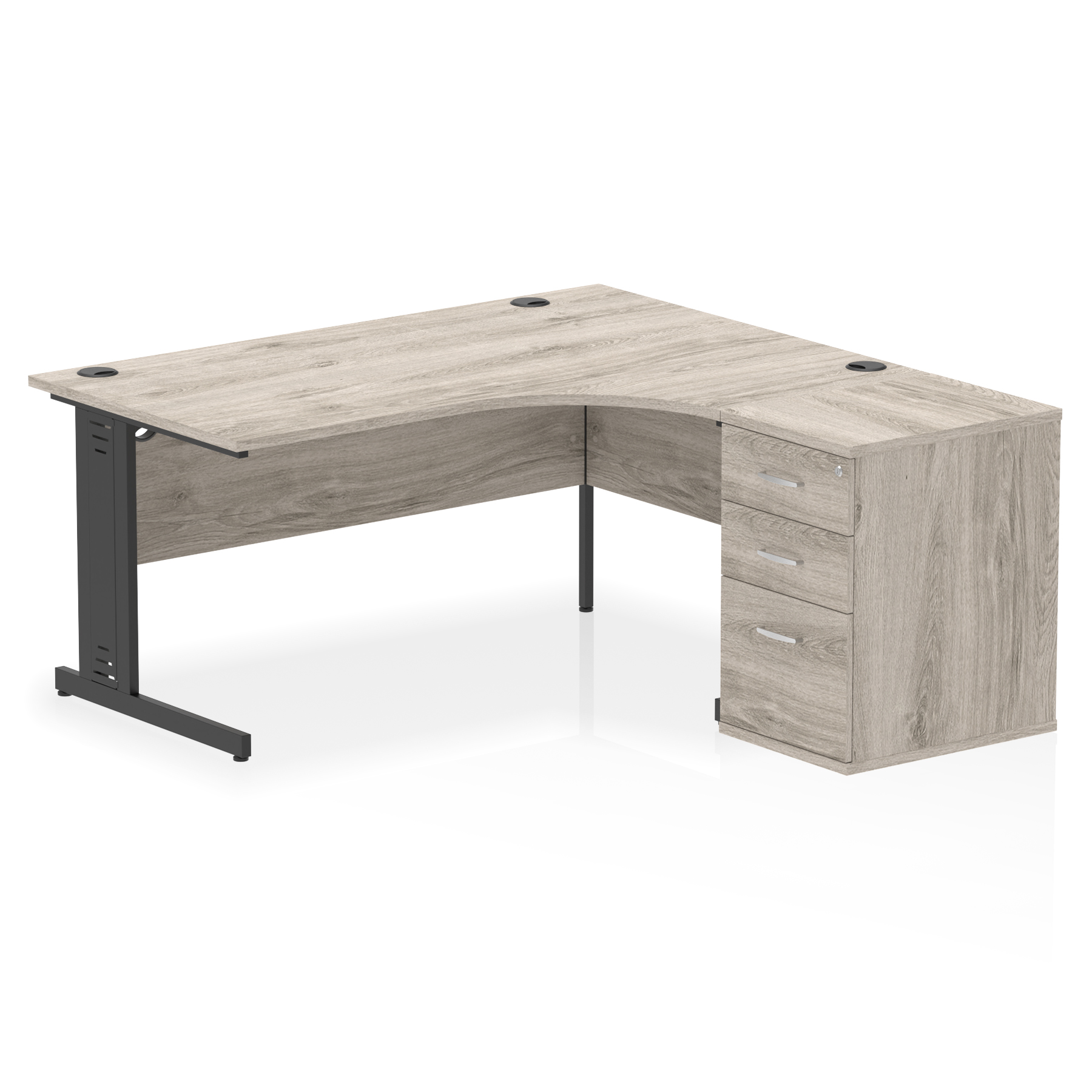 Grey Oak / Black Frame