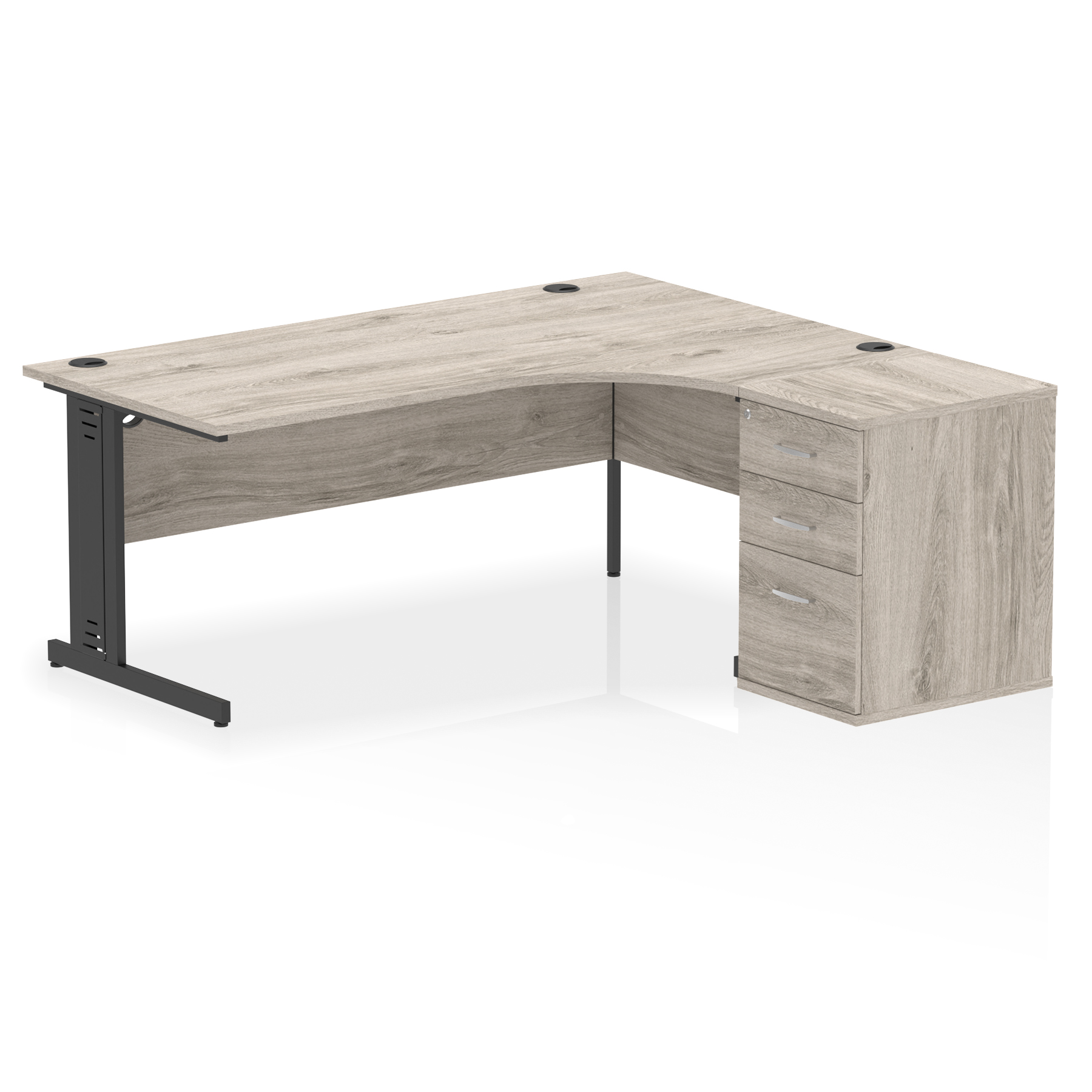 Grey Oak / Black Frame