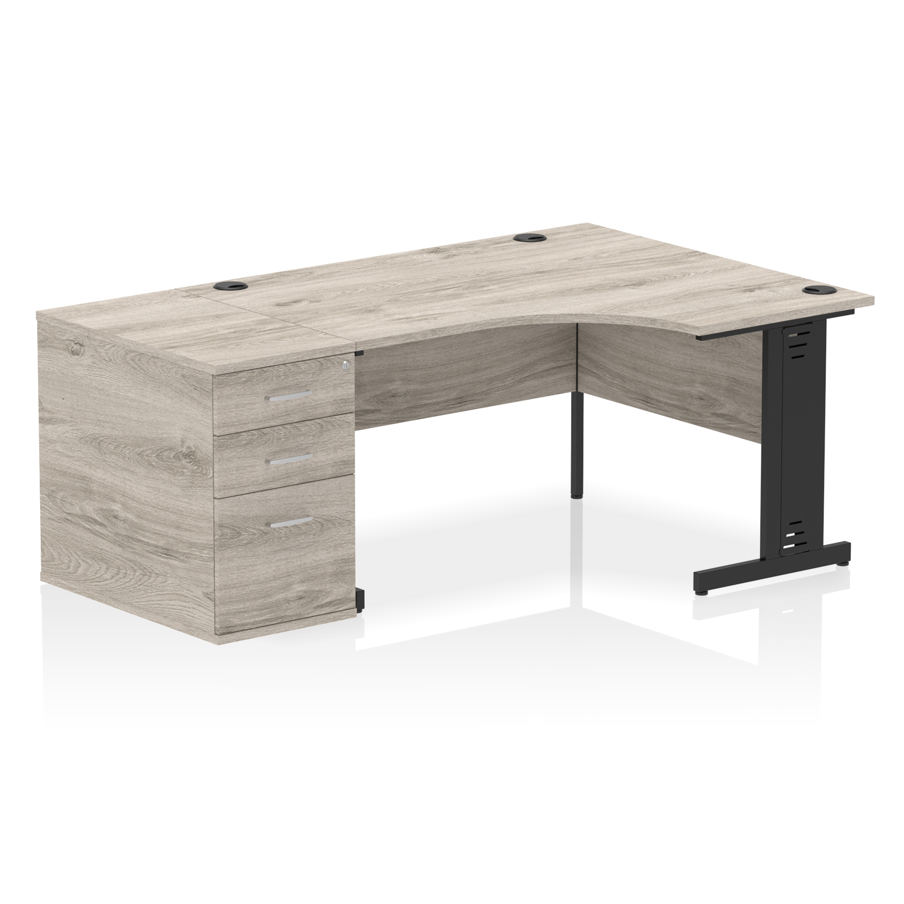 Grey Oak / Black Frame