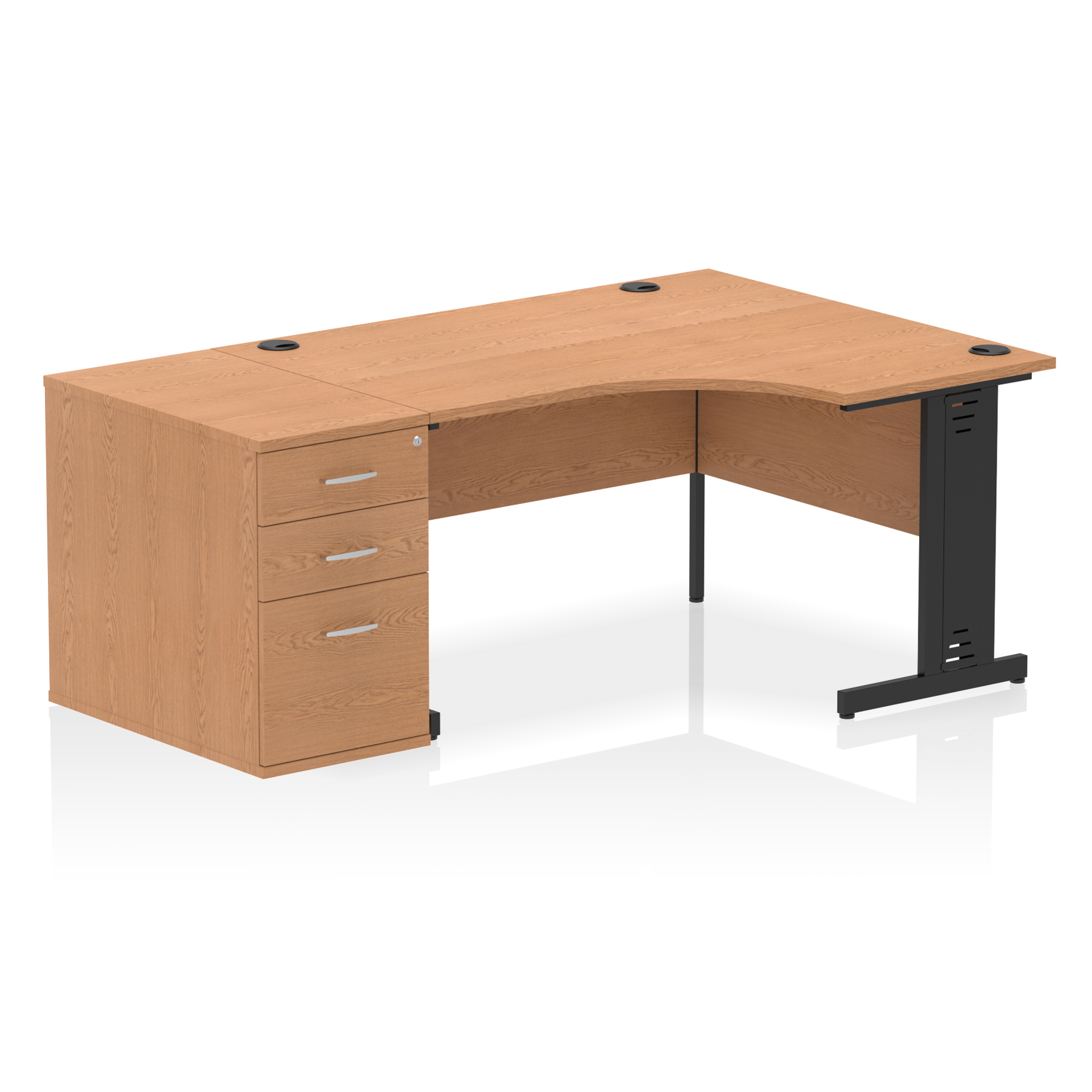 Oak / Black Frame
