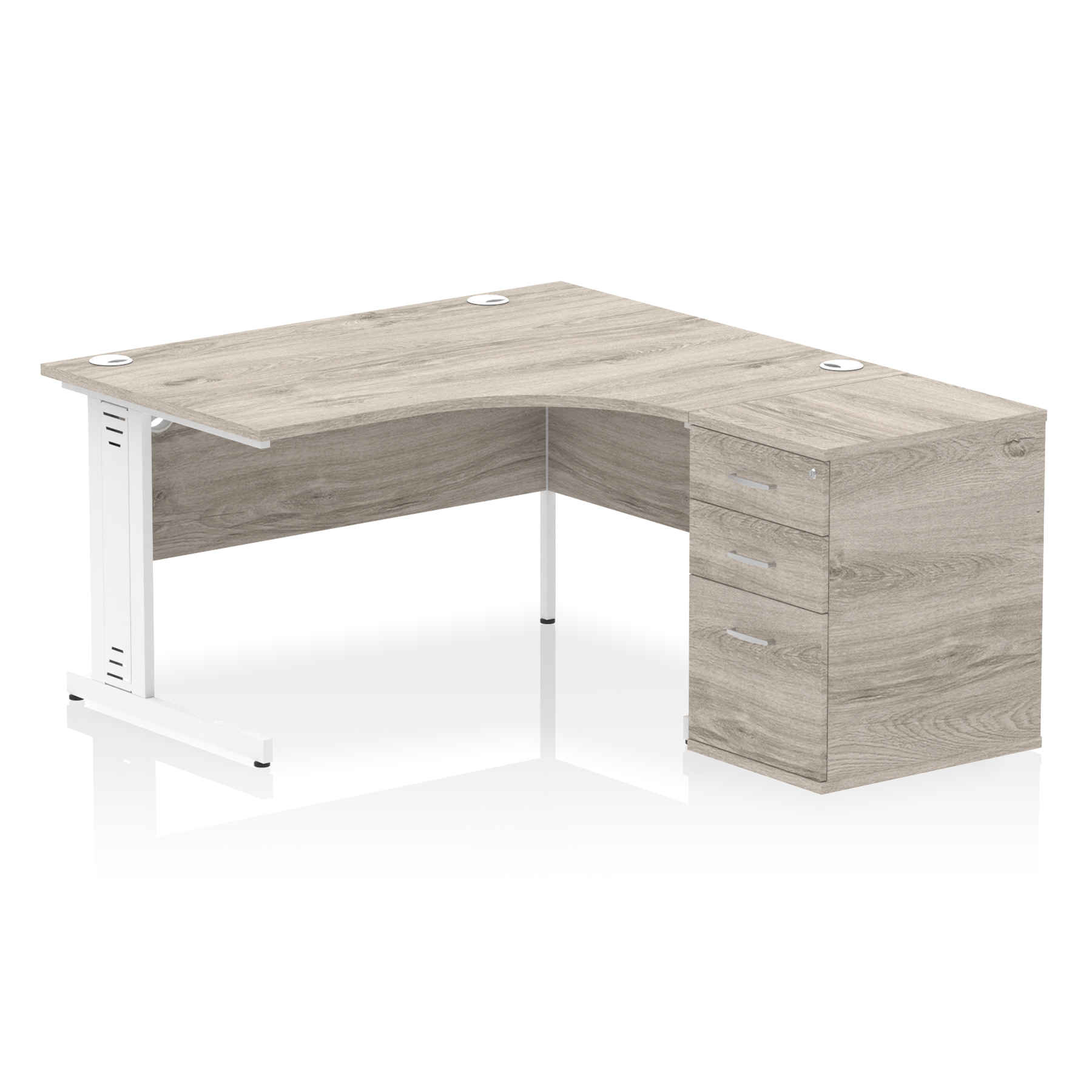 Grey Oak / White Frame