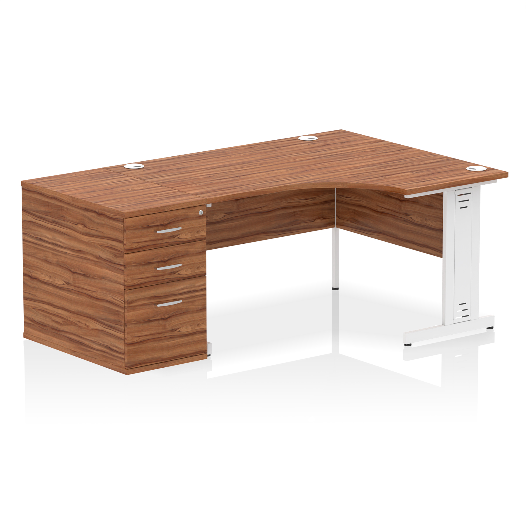 Walnut / White Frame
