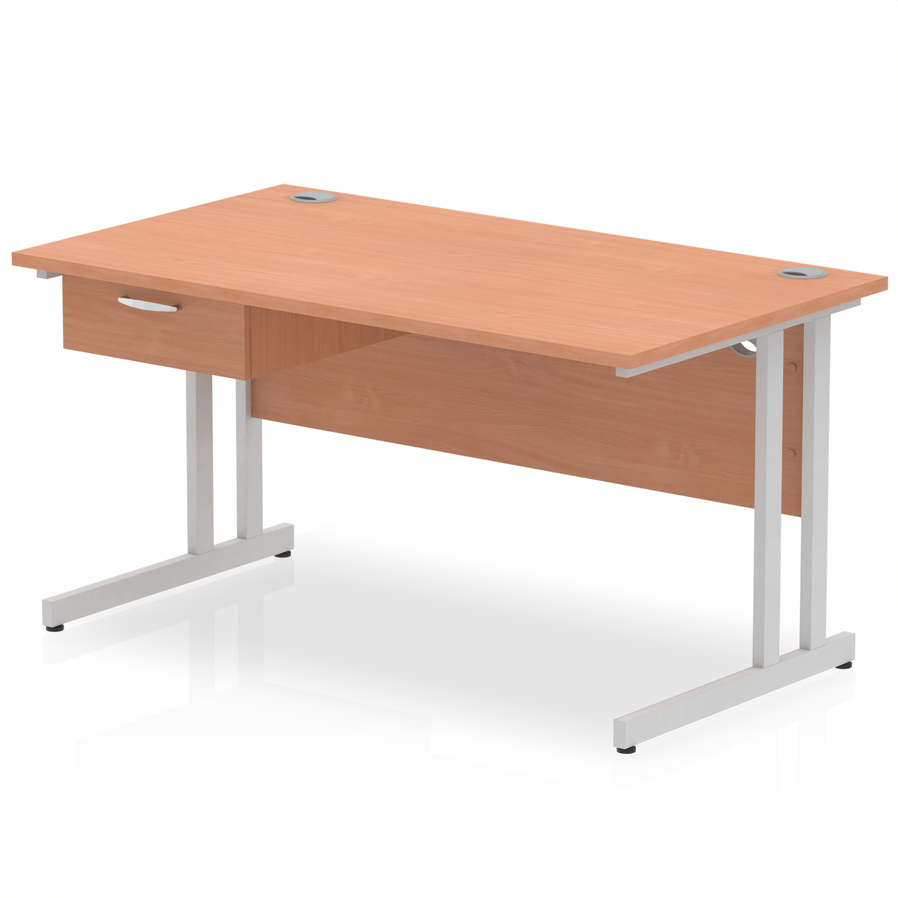 Beech / Silver Frame