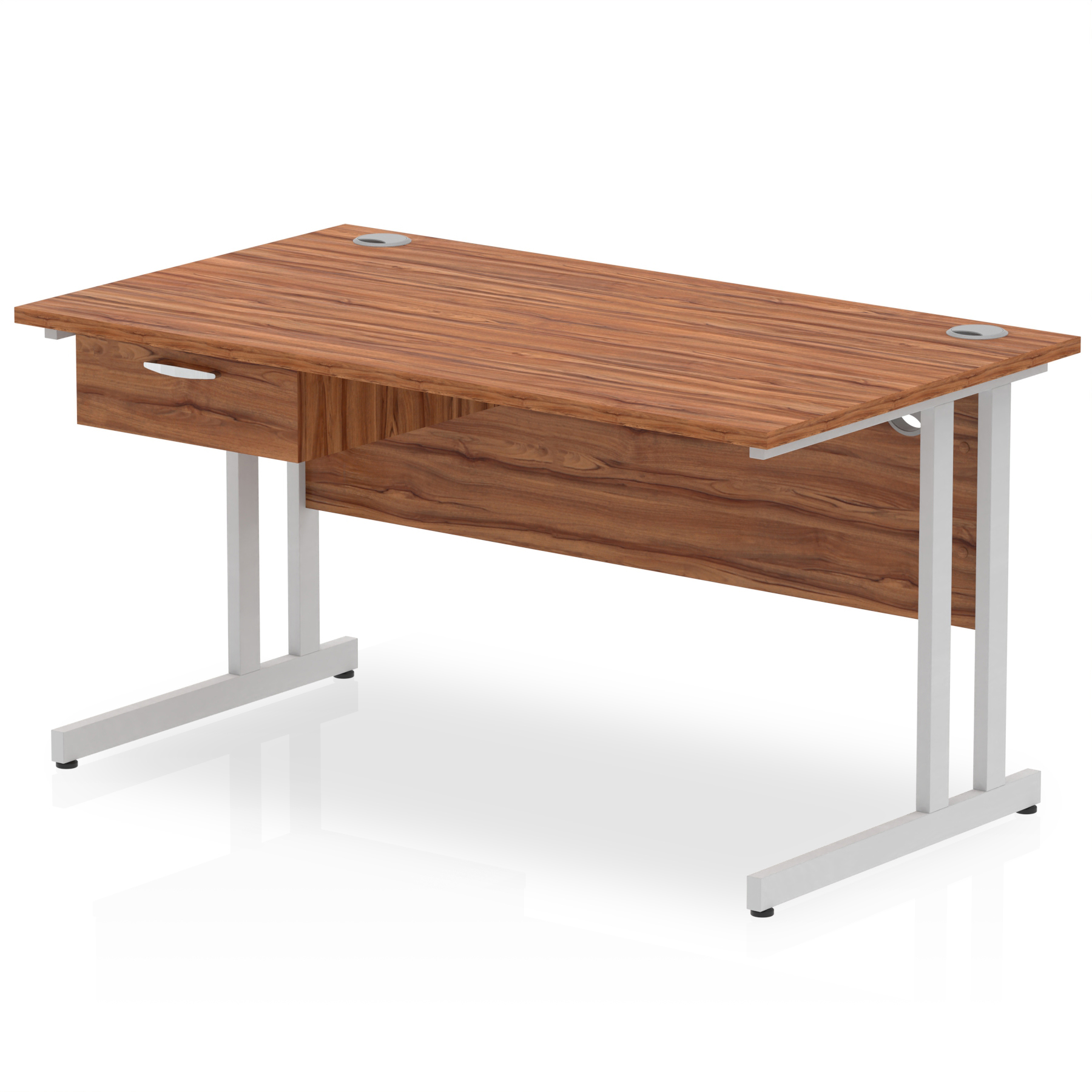 Walnut / Silver Frame