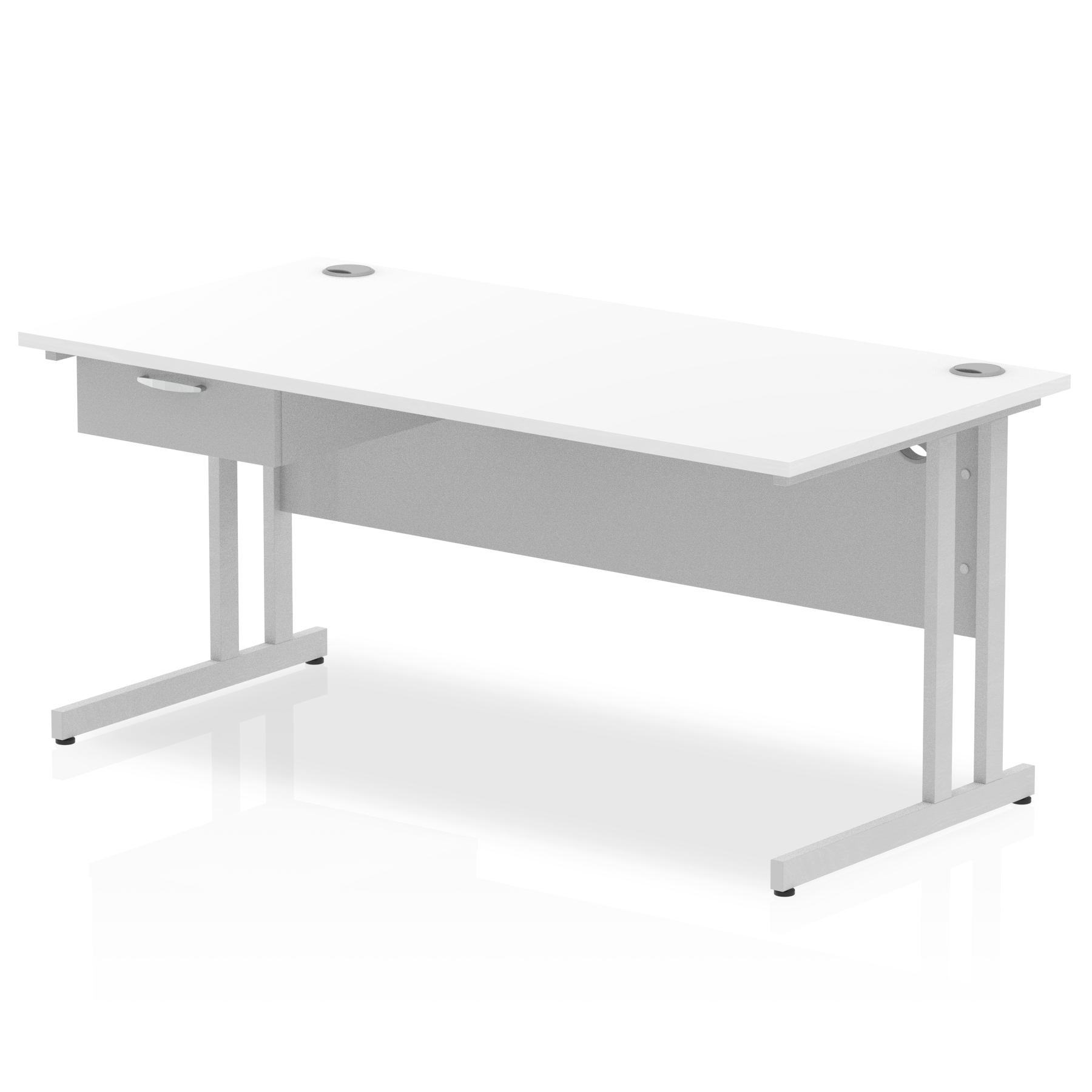 White / Silver Frame