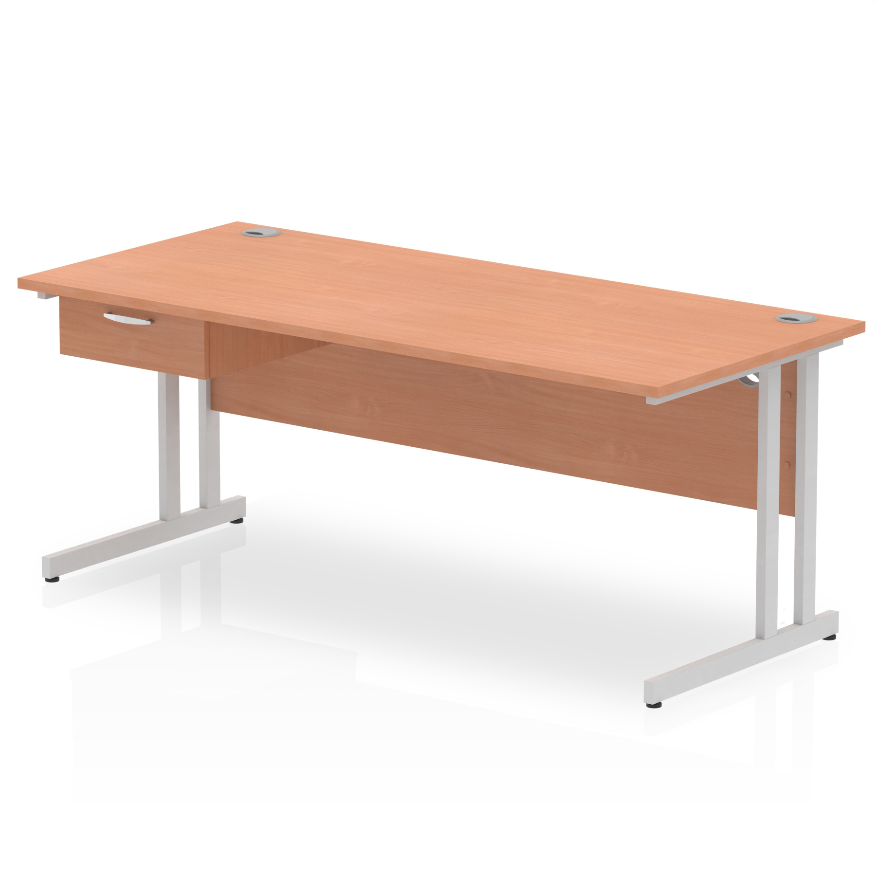 Beech / Silver Frame