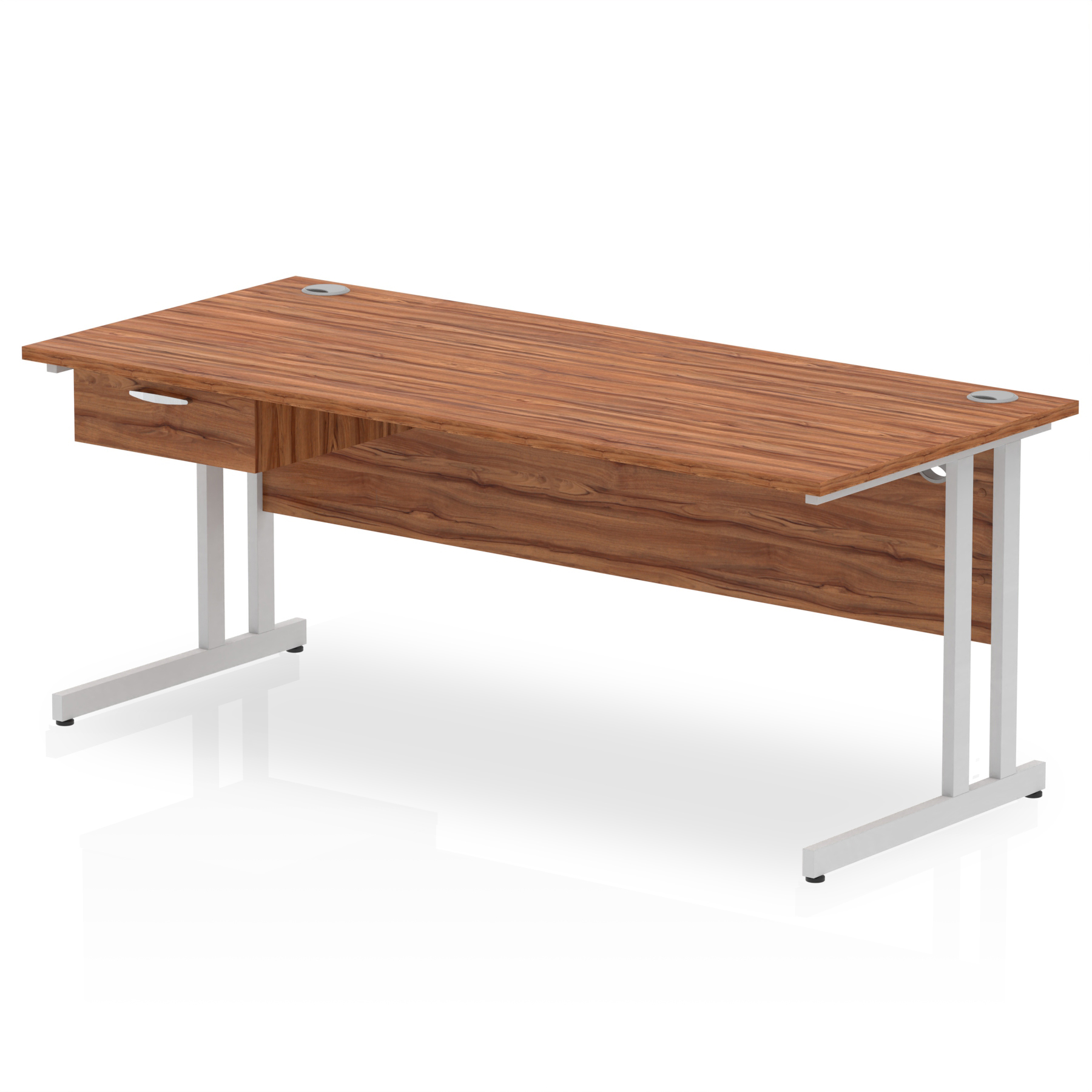 Walnut / Silver Frame