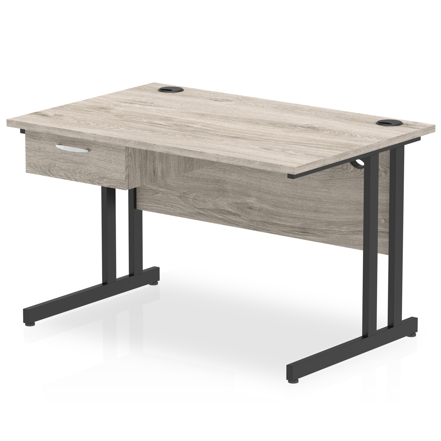 Grey Oak / Black Frame