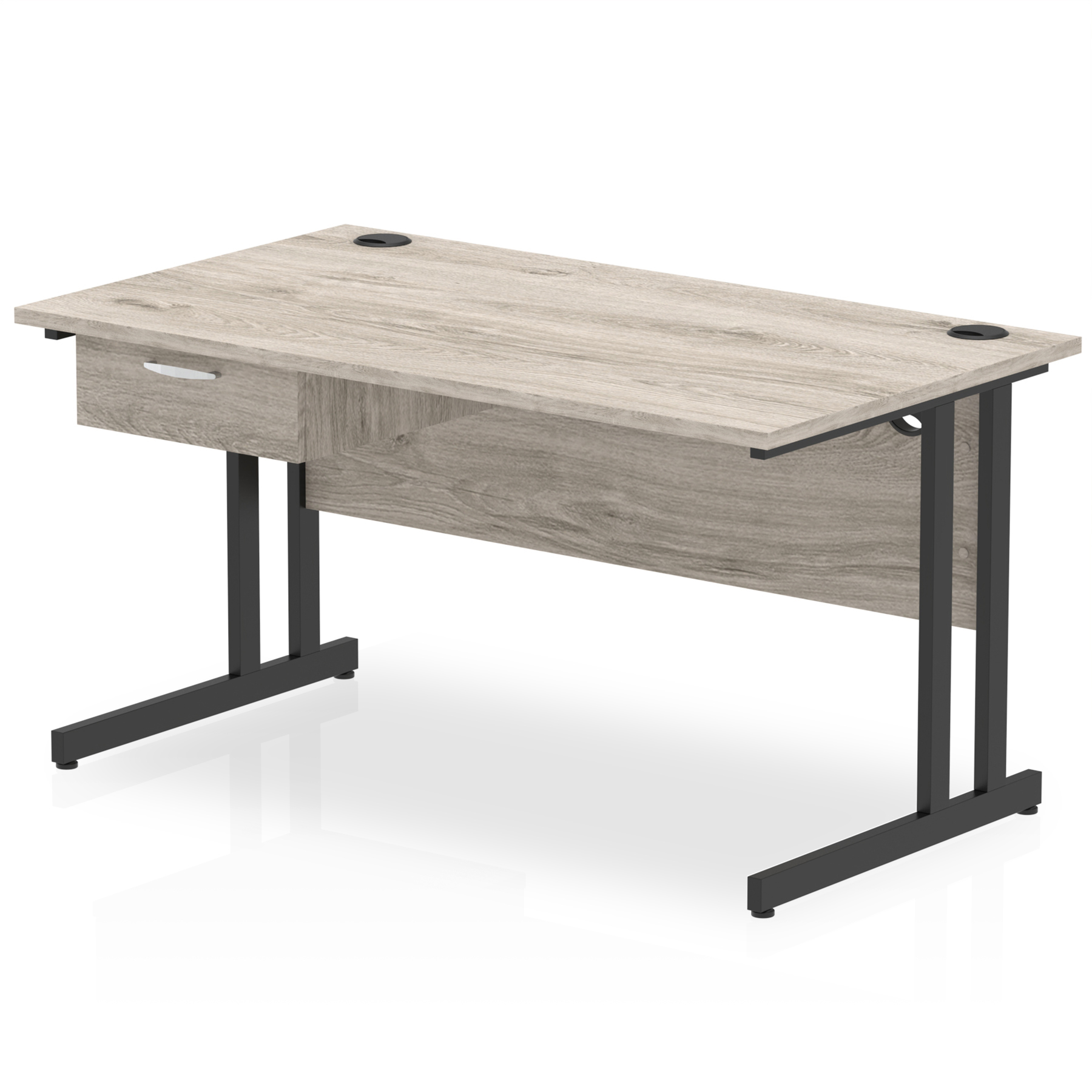 Grey Oak / Black Frame