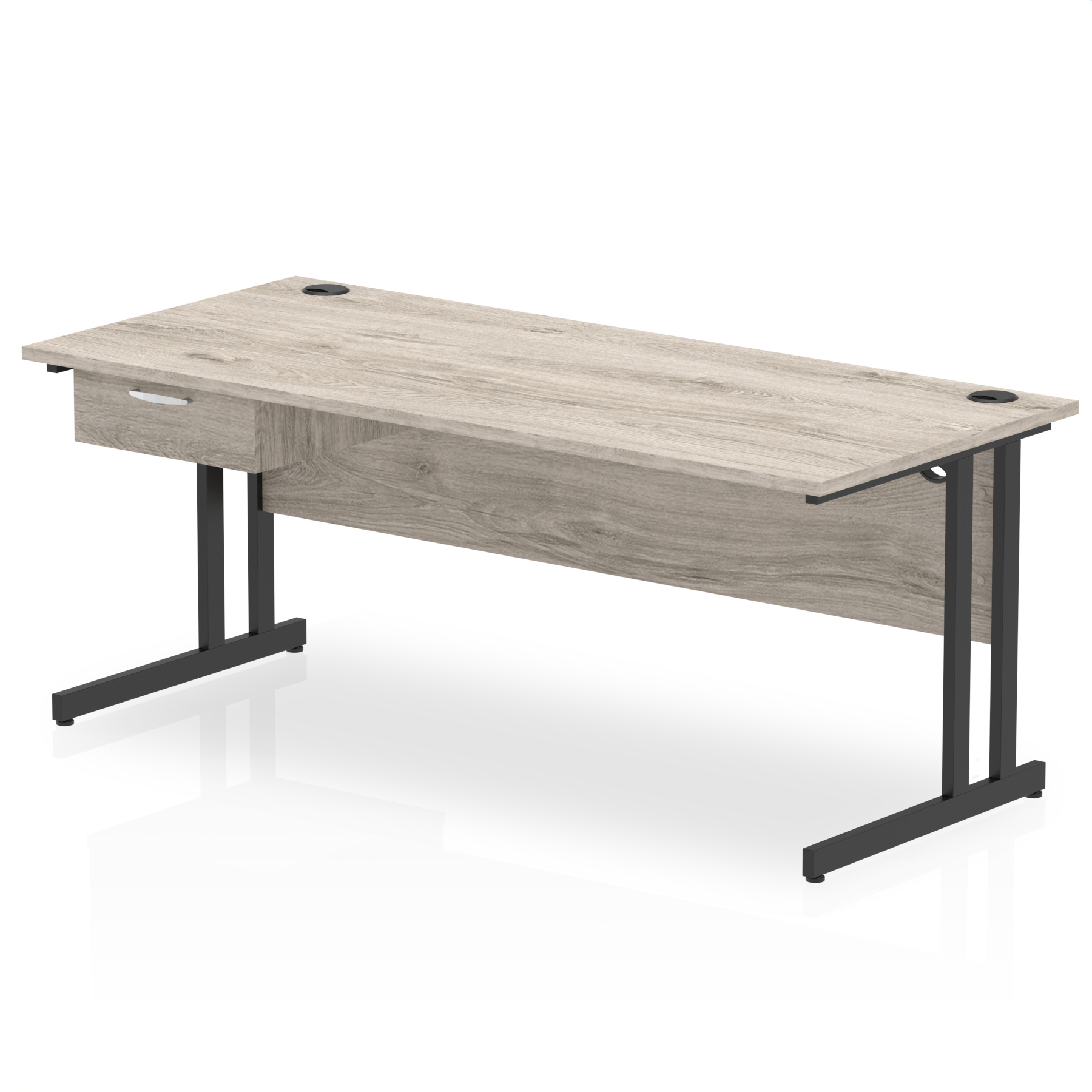Grey Oak / Black Frame