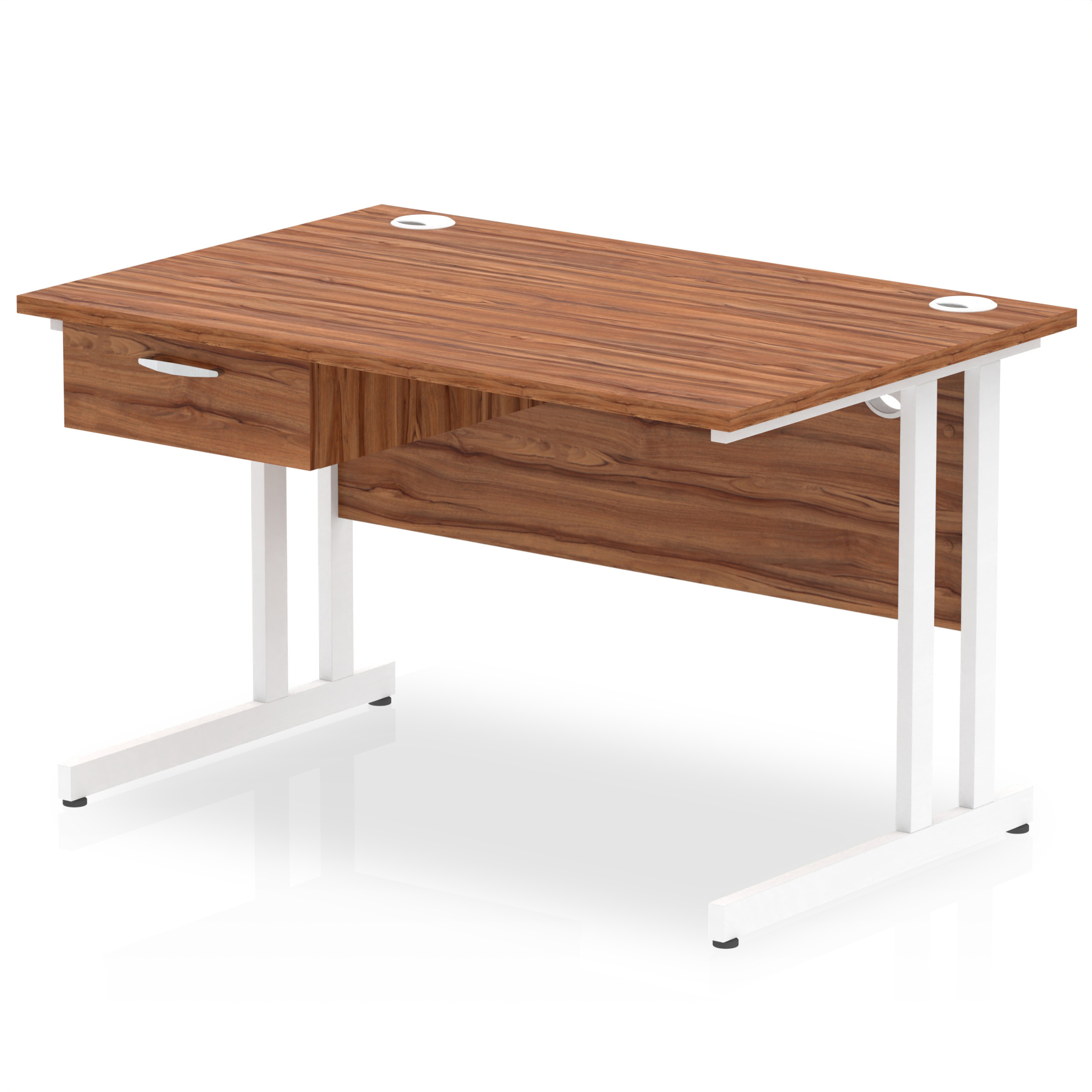 Walnut / White Frame
