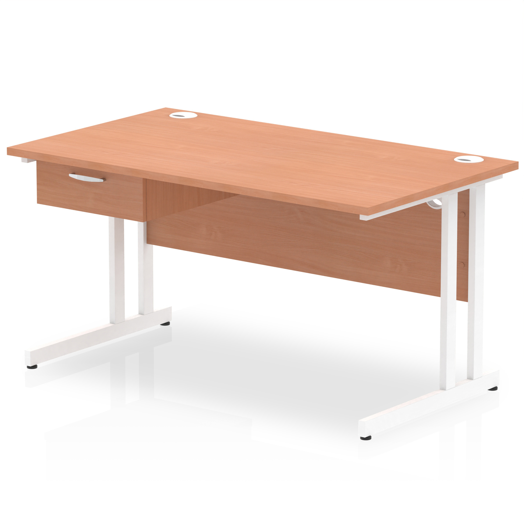 Beech / White Frame