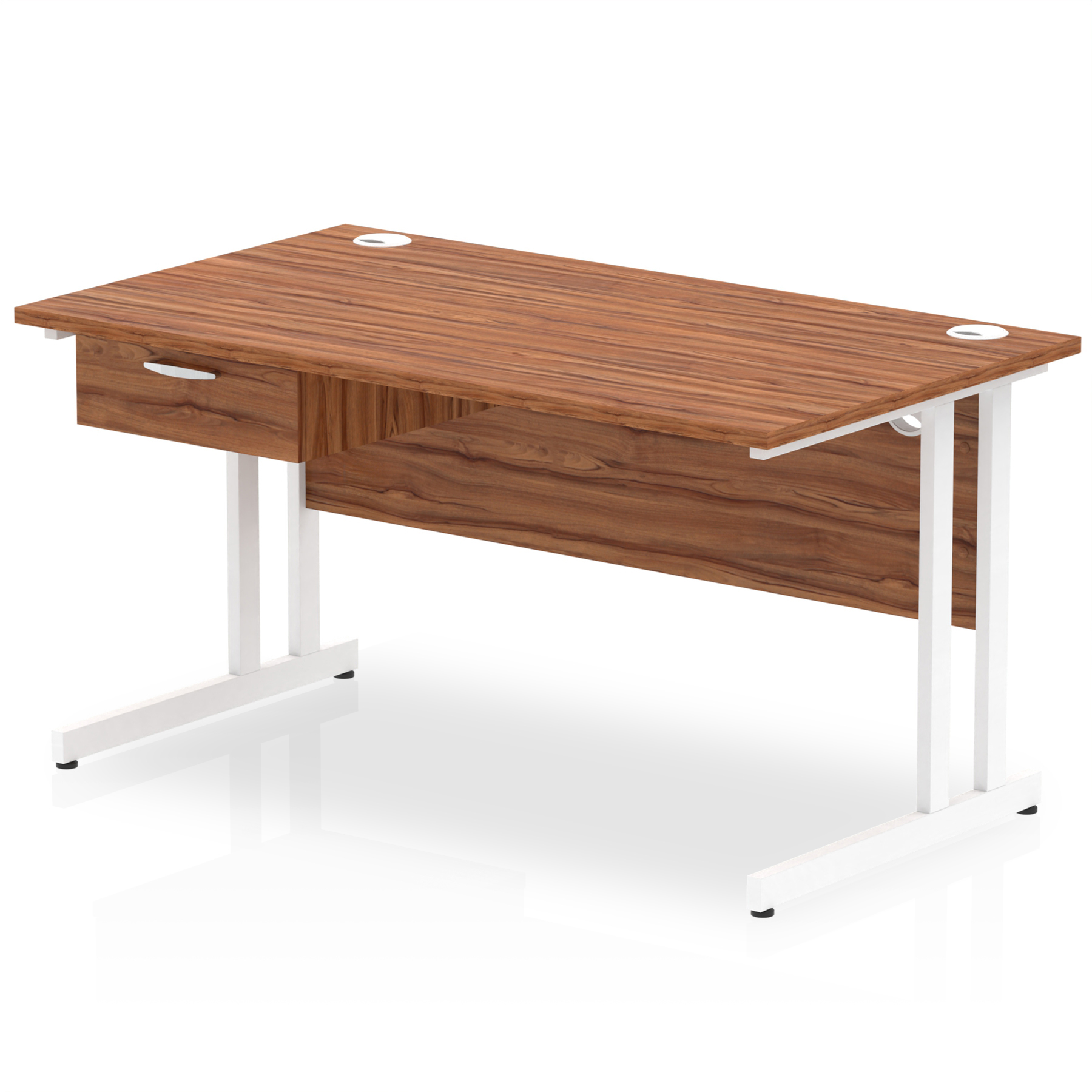 Walnut / White Frame