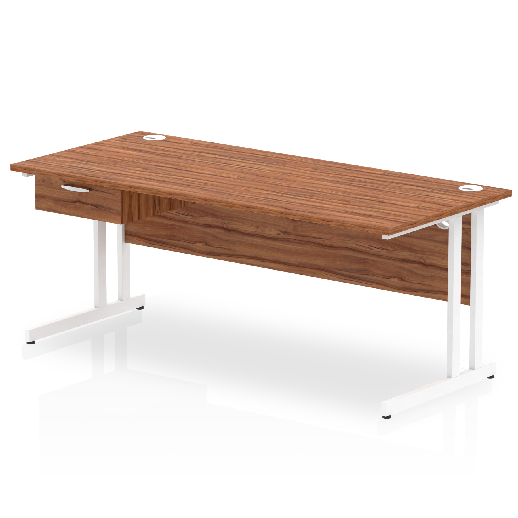 Walnut / White Frame