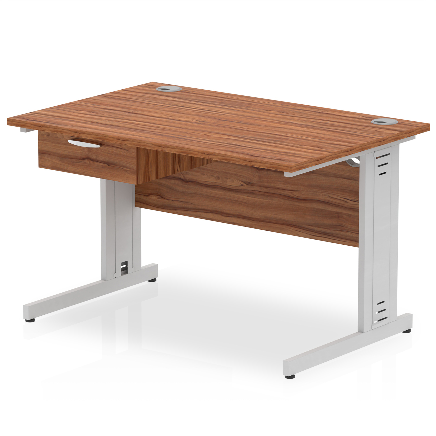 Walnut / Silver Frame