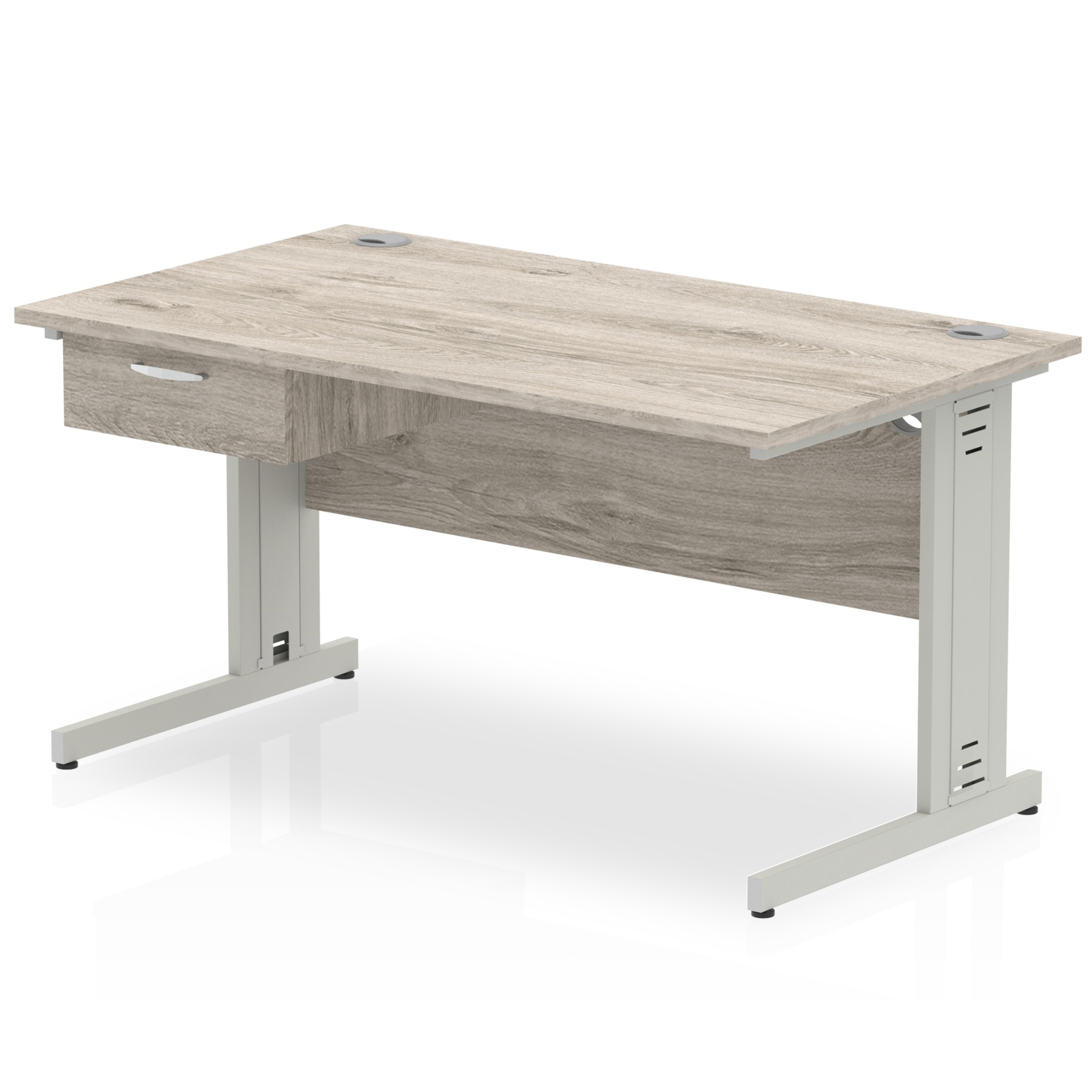 Grey Oak / Silver Frame