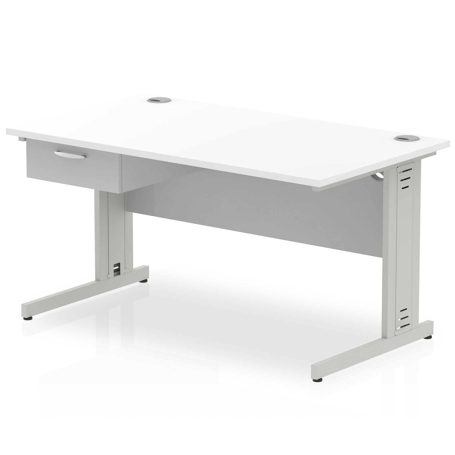 White / Silver Frame