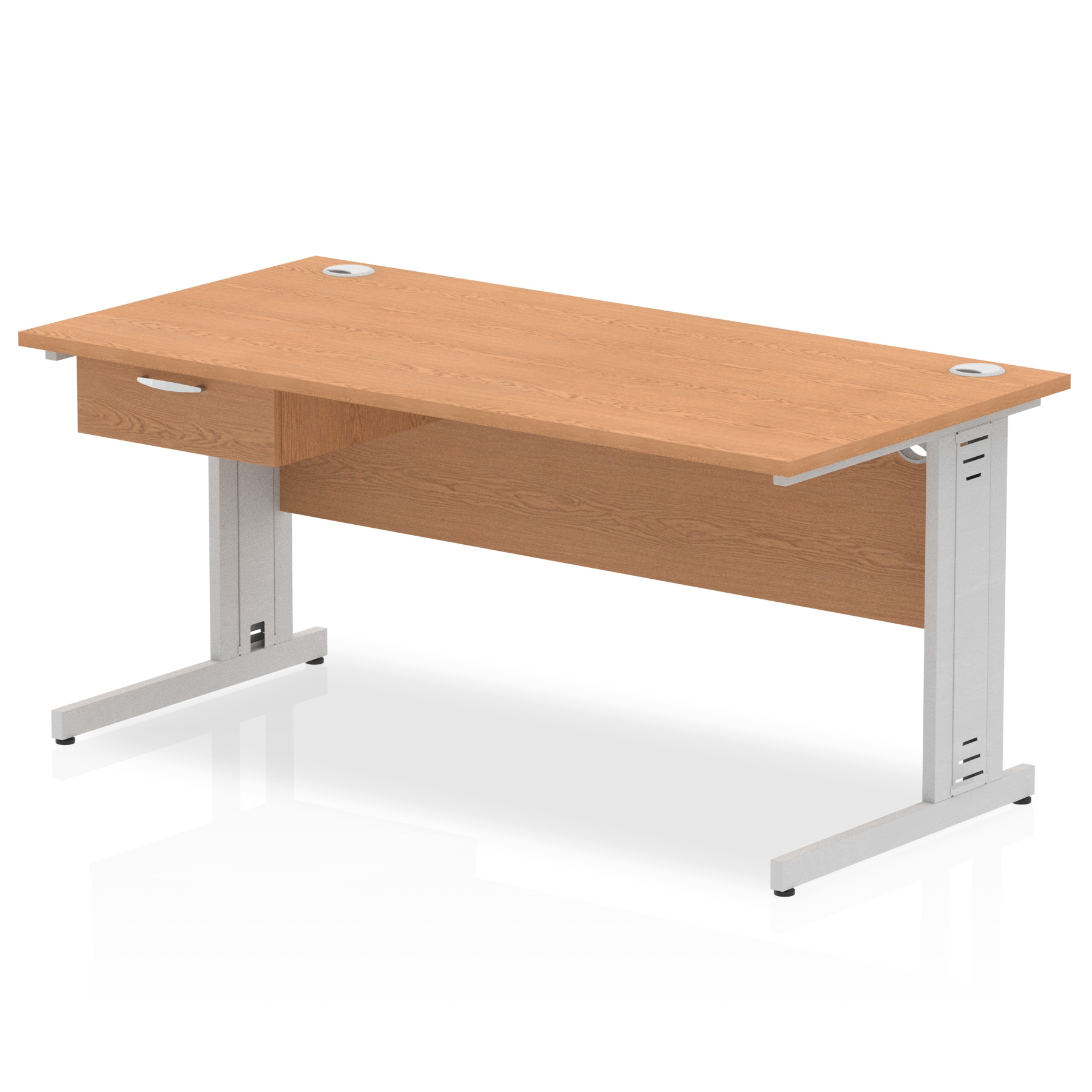 Oak / Silver Frame