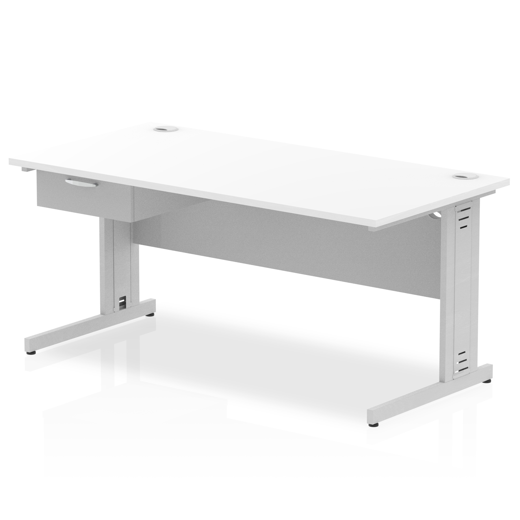White / Silver Frame