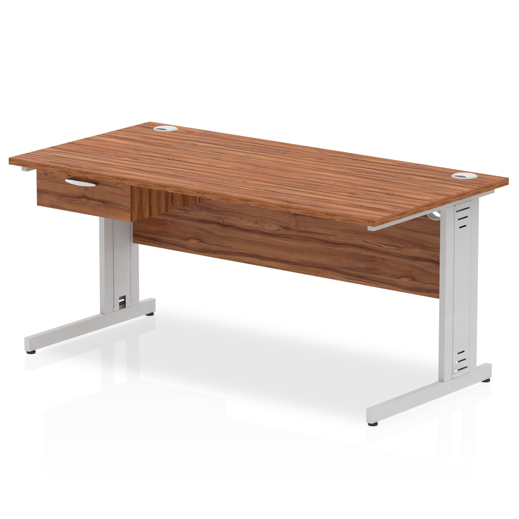 Walnut / Silver Frame